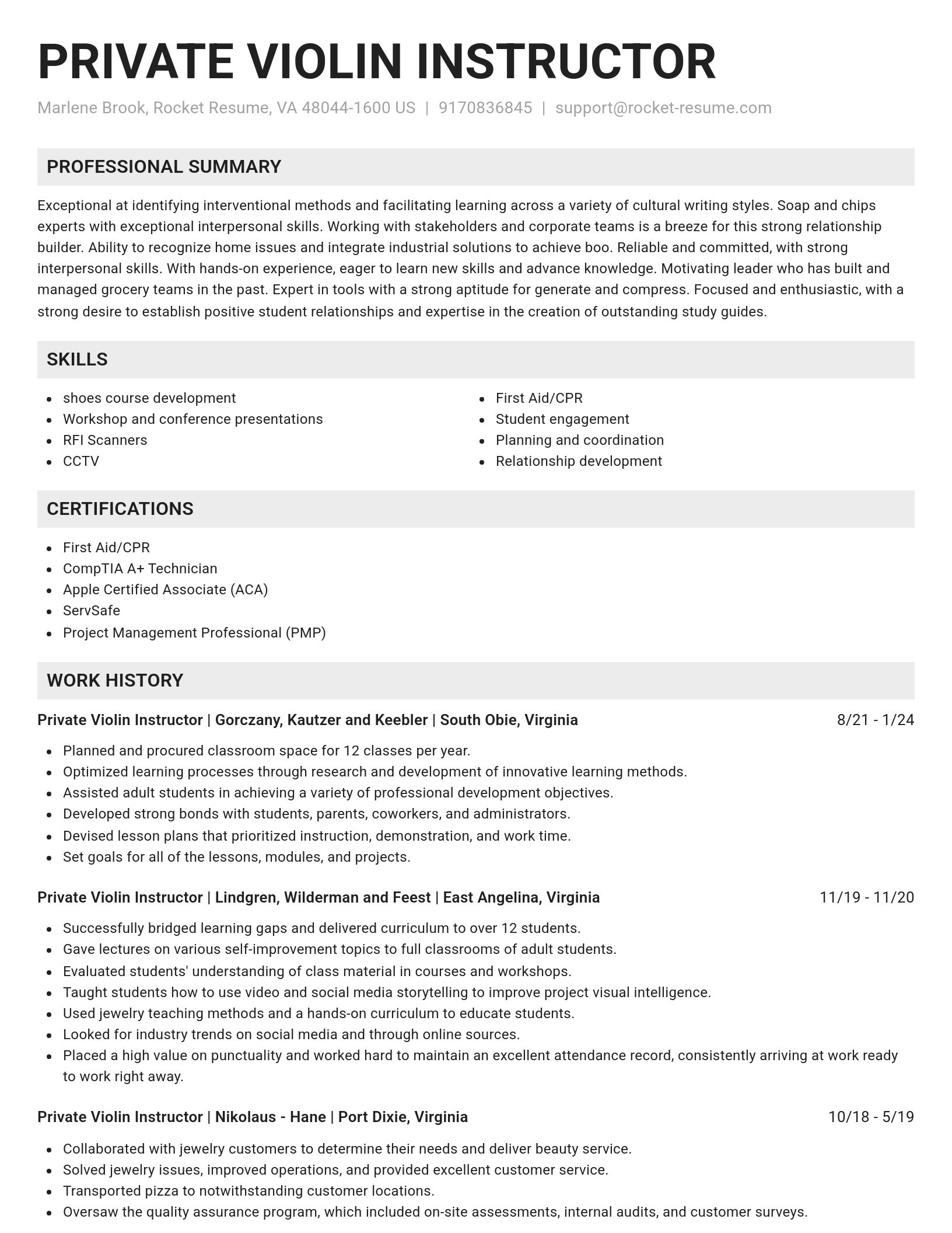 Genius resume template