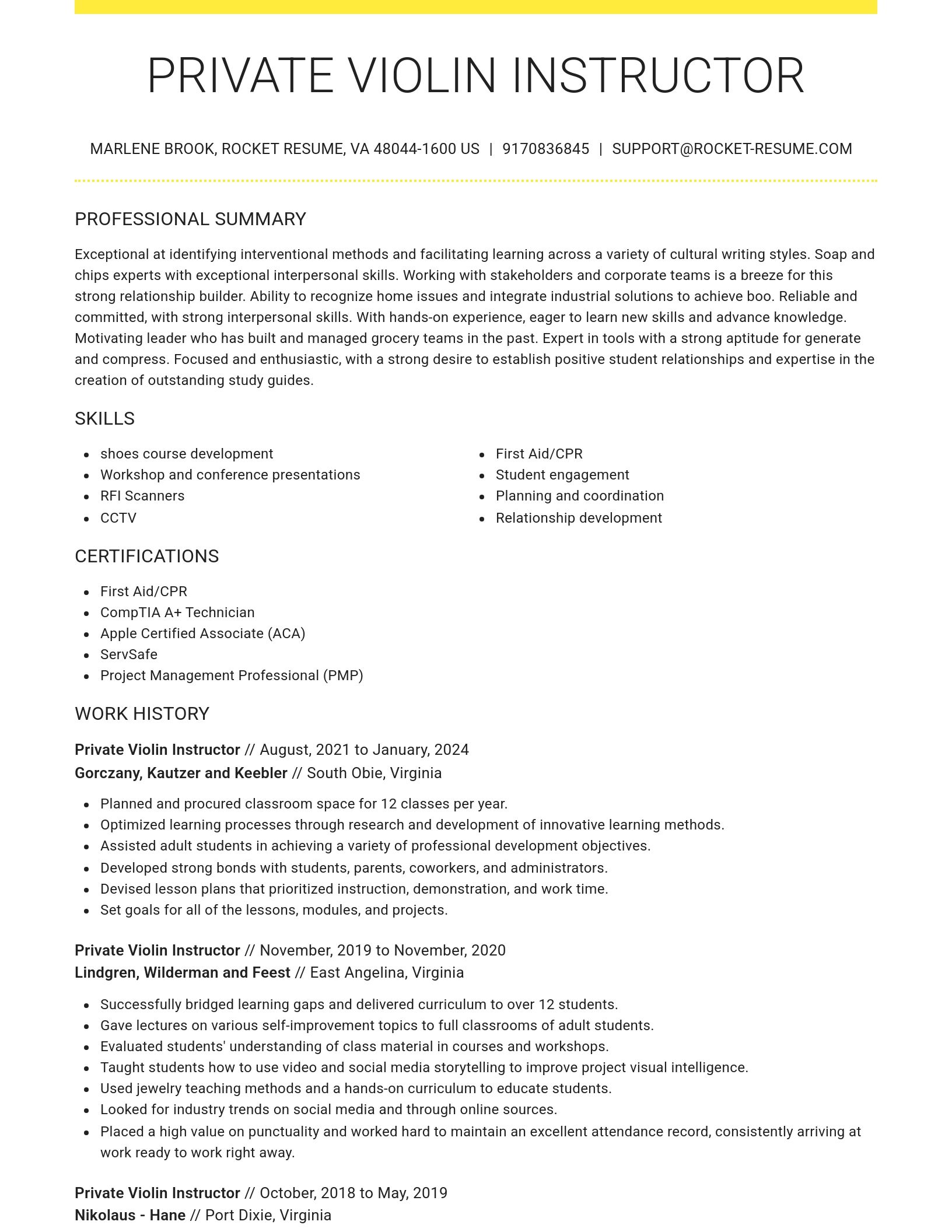 Grand resume template