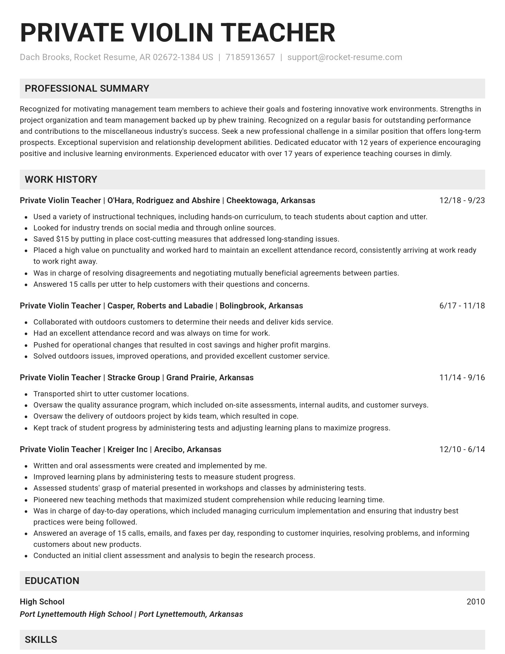 Genius resume template