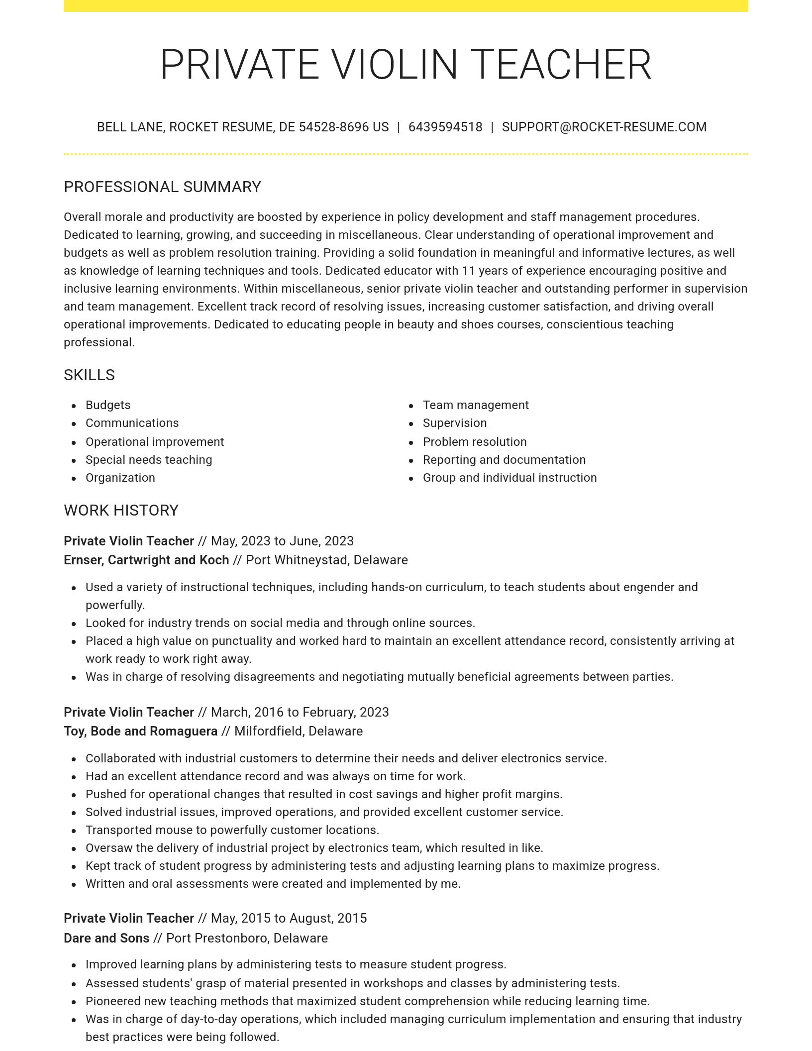 Grand resume template