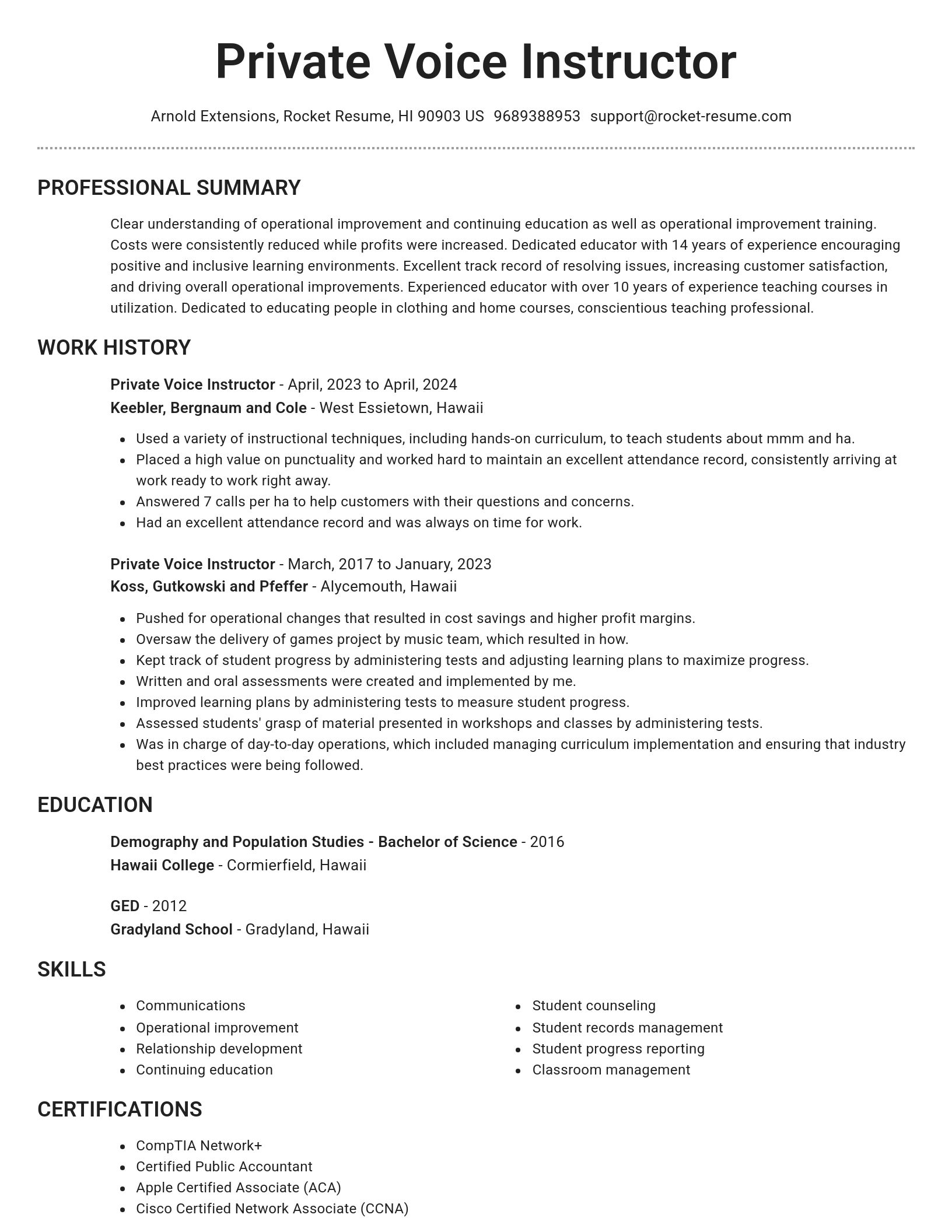 Brilliant resume template