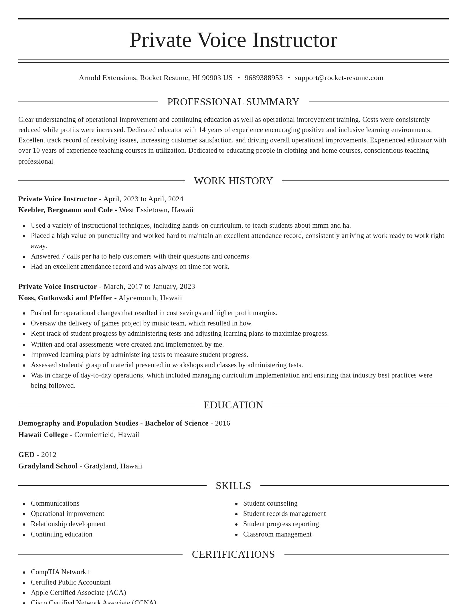 Elegant resume template