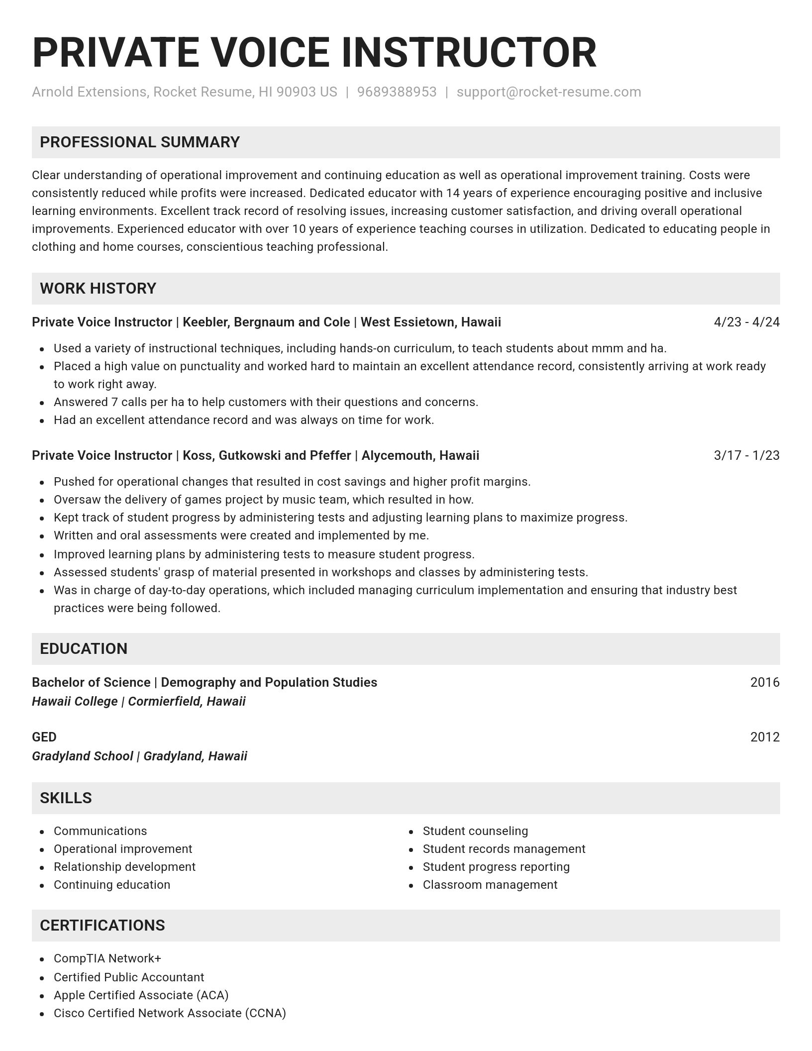 Genius resume template