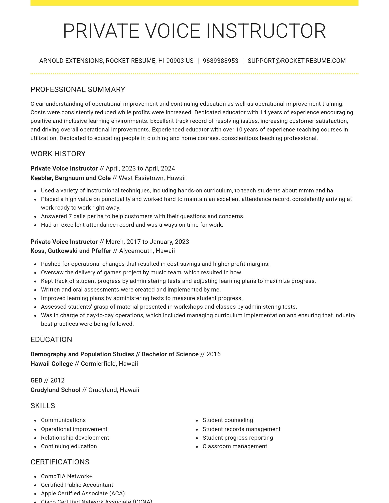 Grand resume template