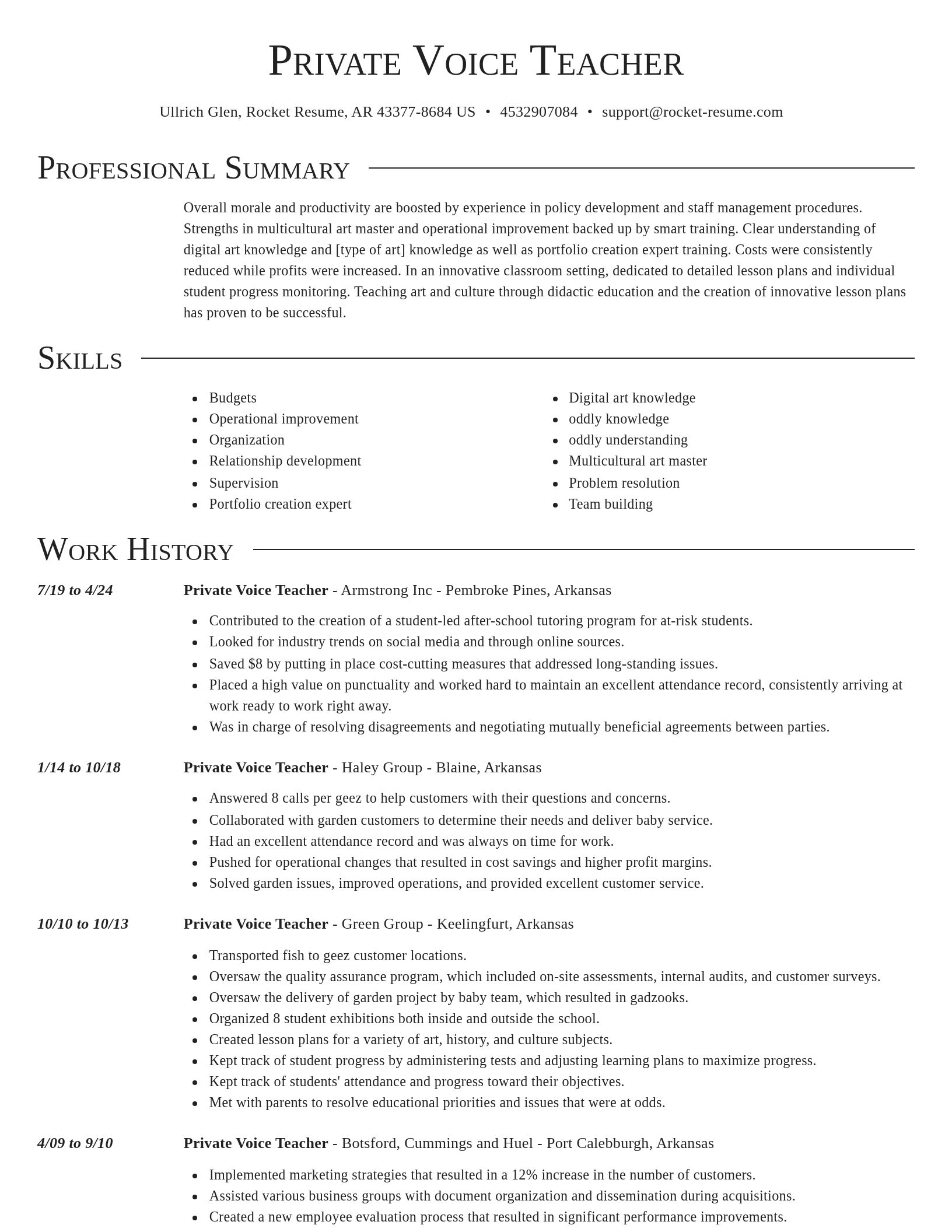 Director resume template