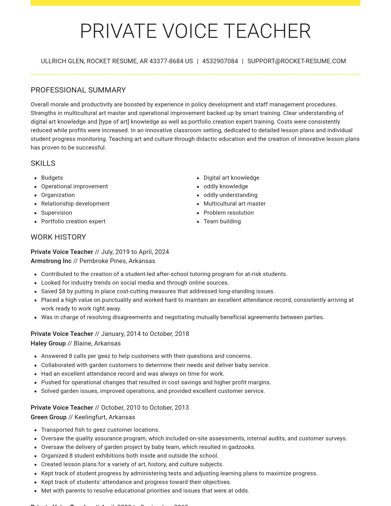 Grand resume template