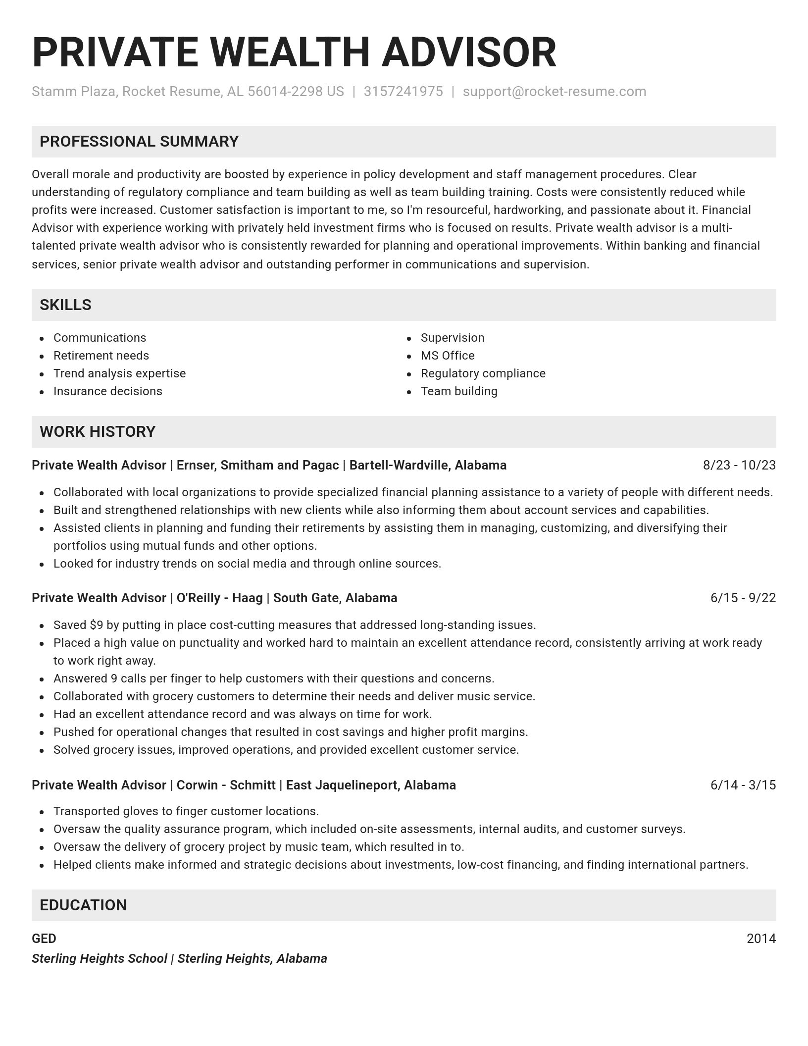 Genius resume template