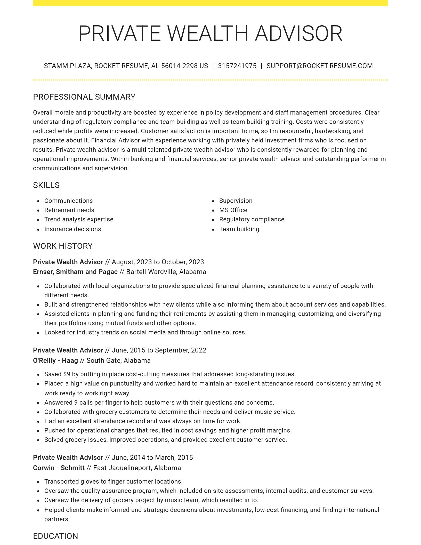 Grand resume template