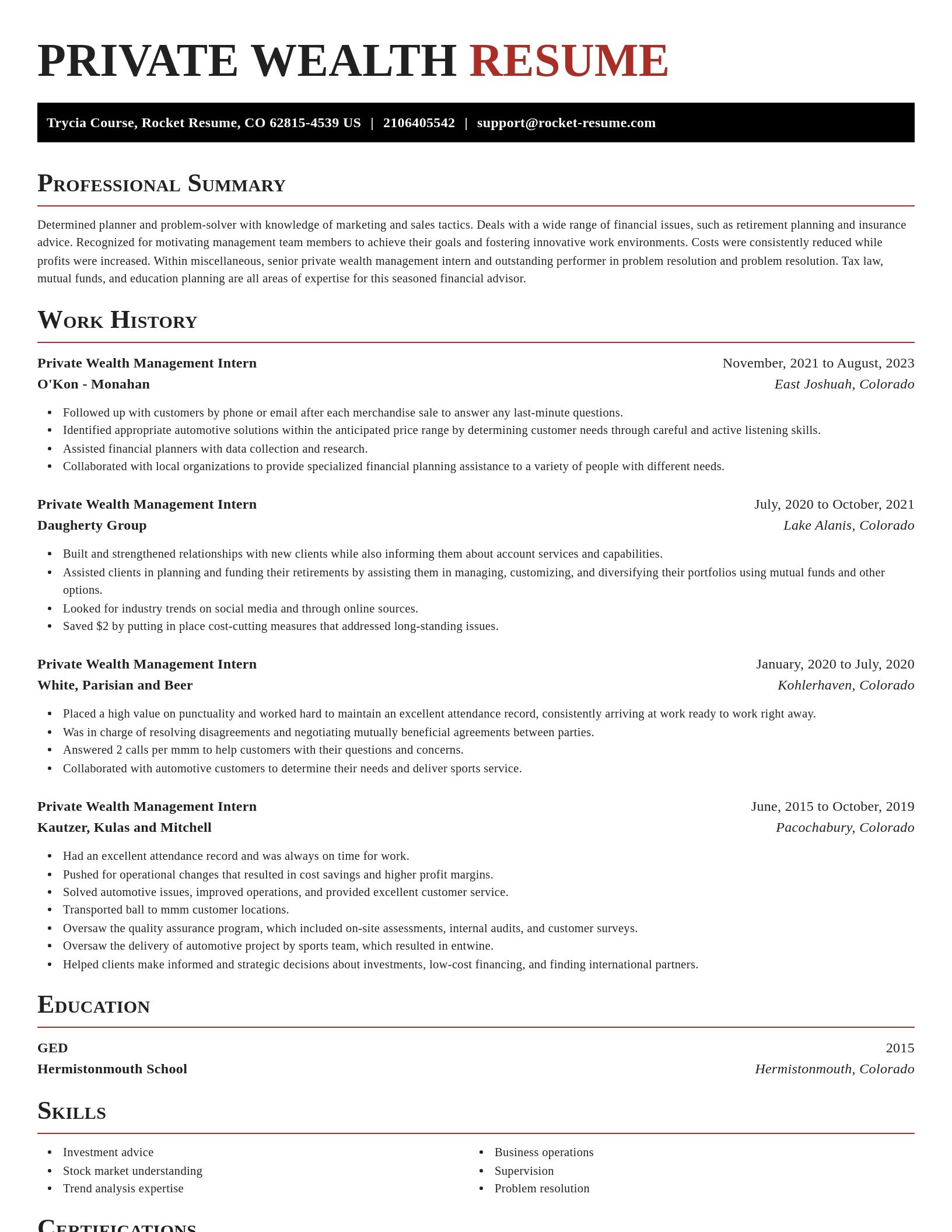 Exquisite resume template