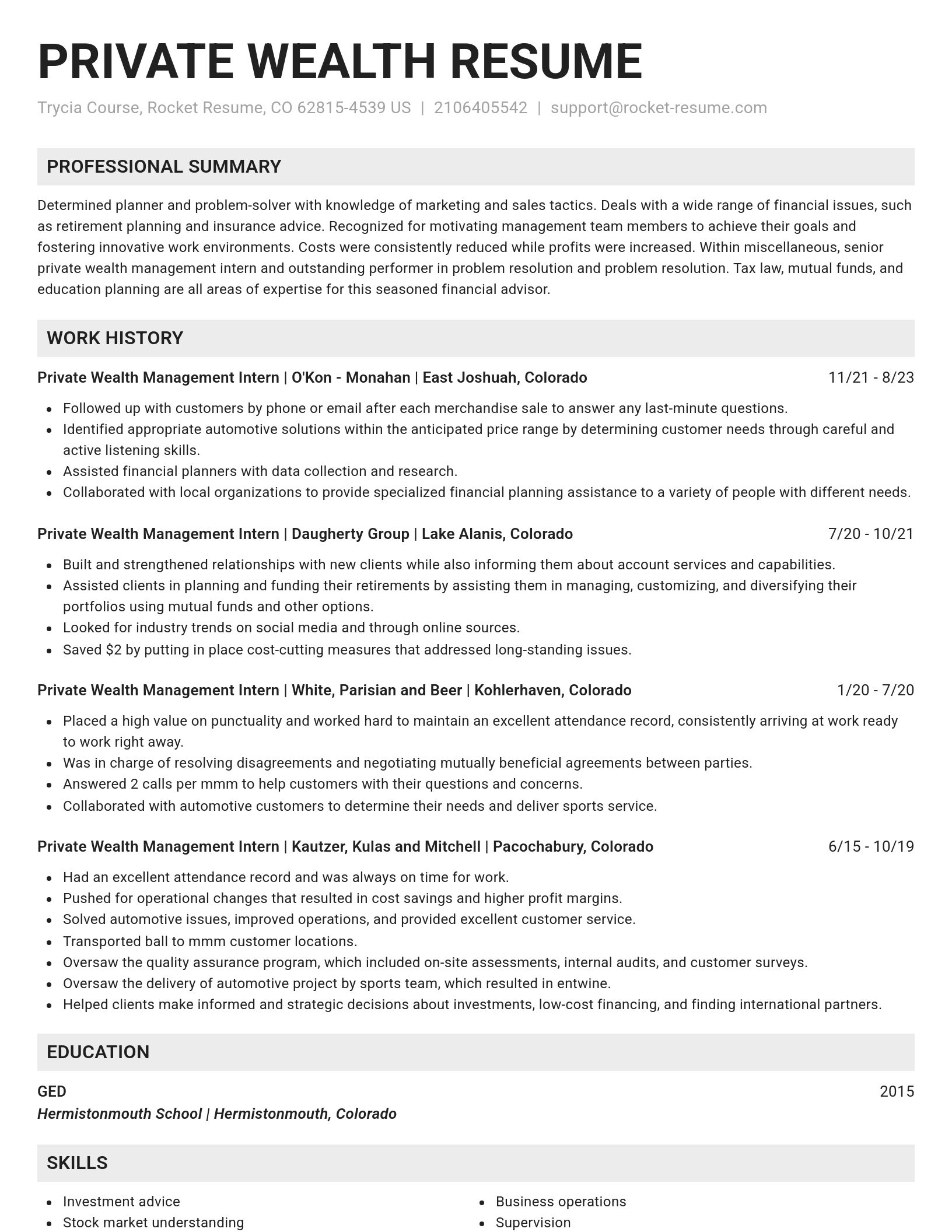 Genius resume template
