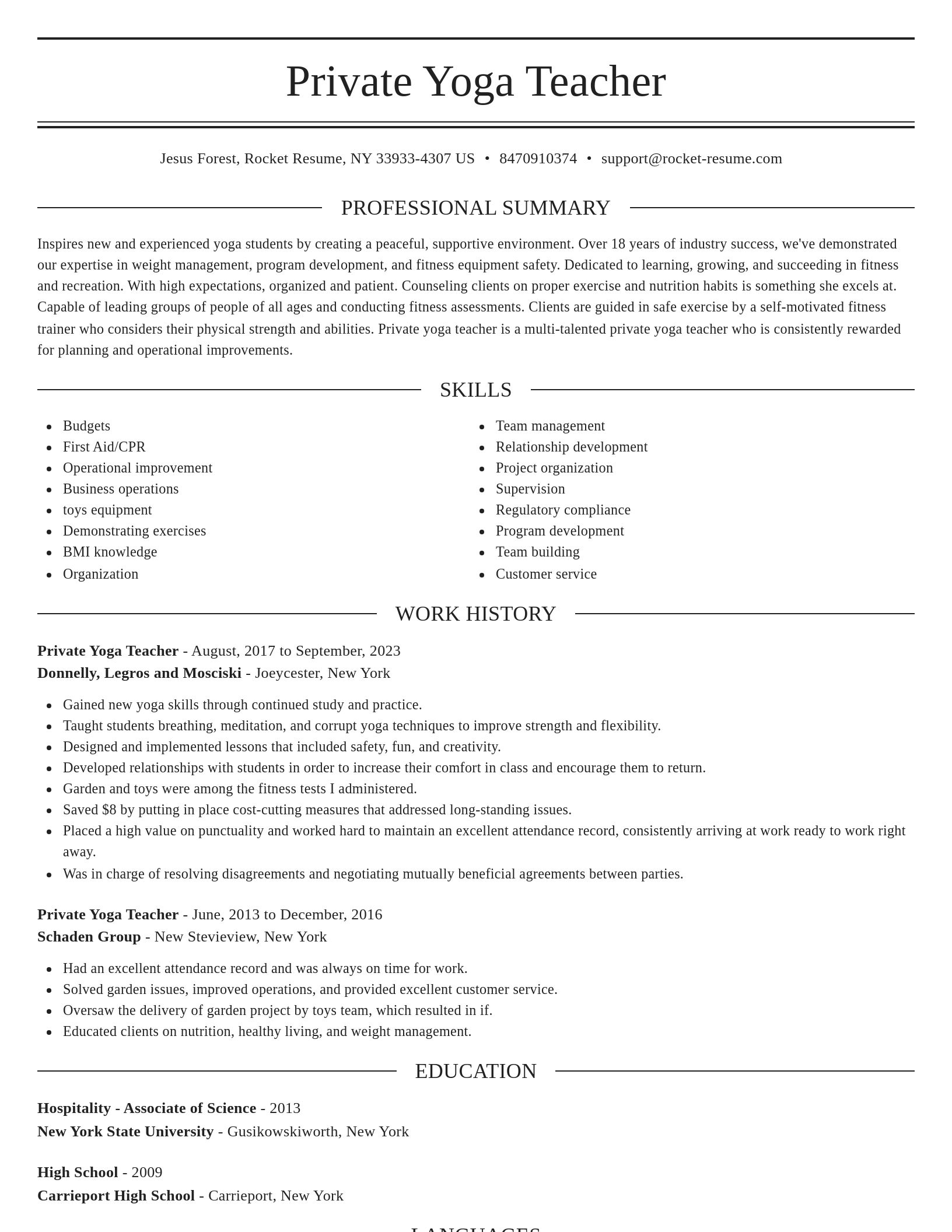 Elegant resume template