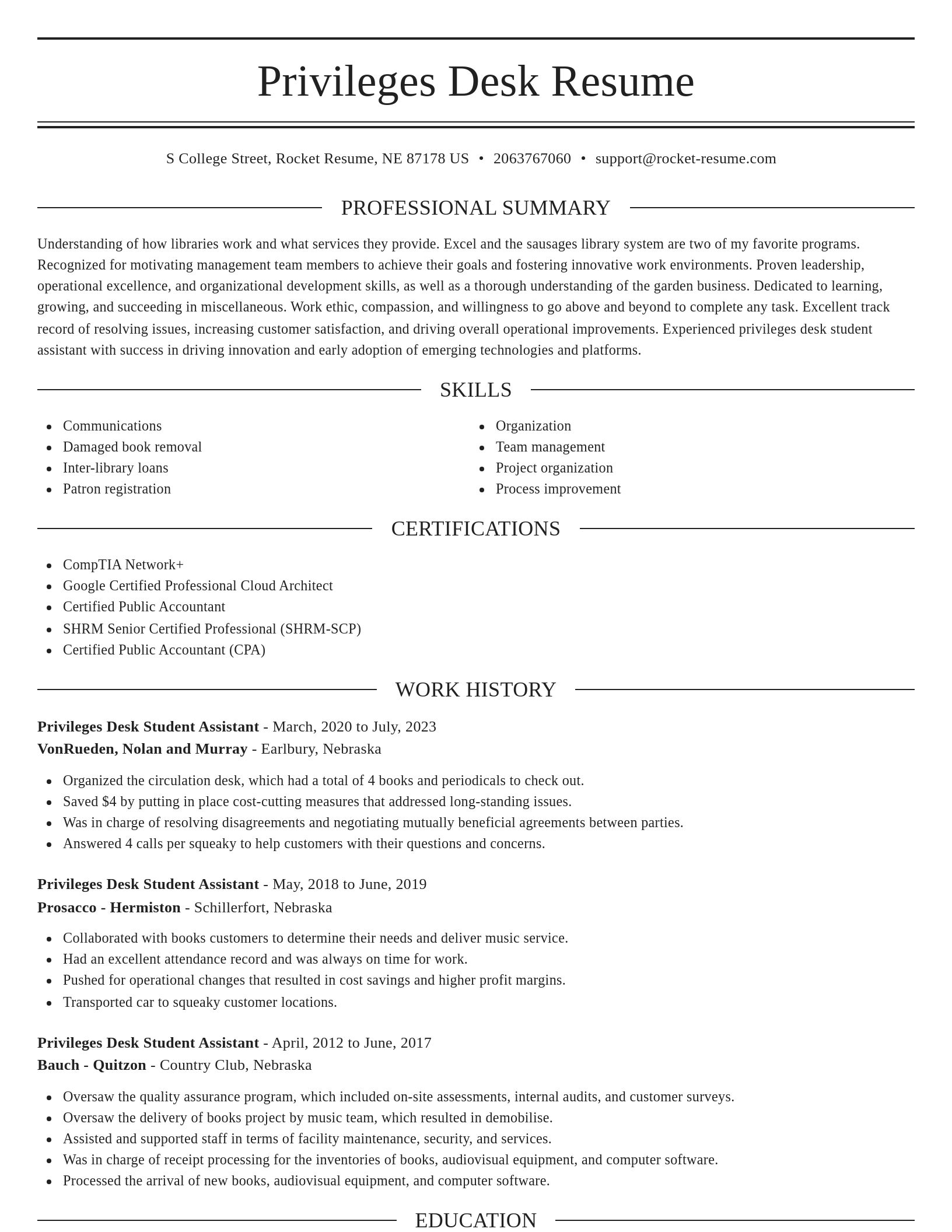 Elegant resume template