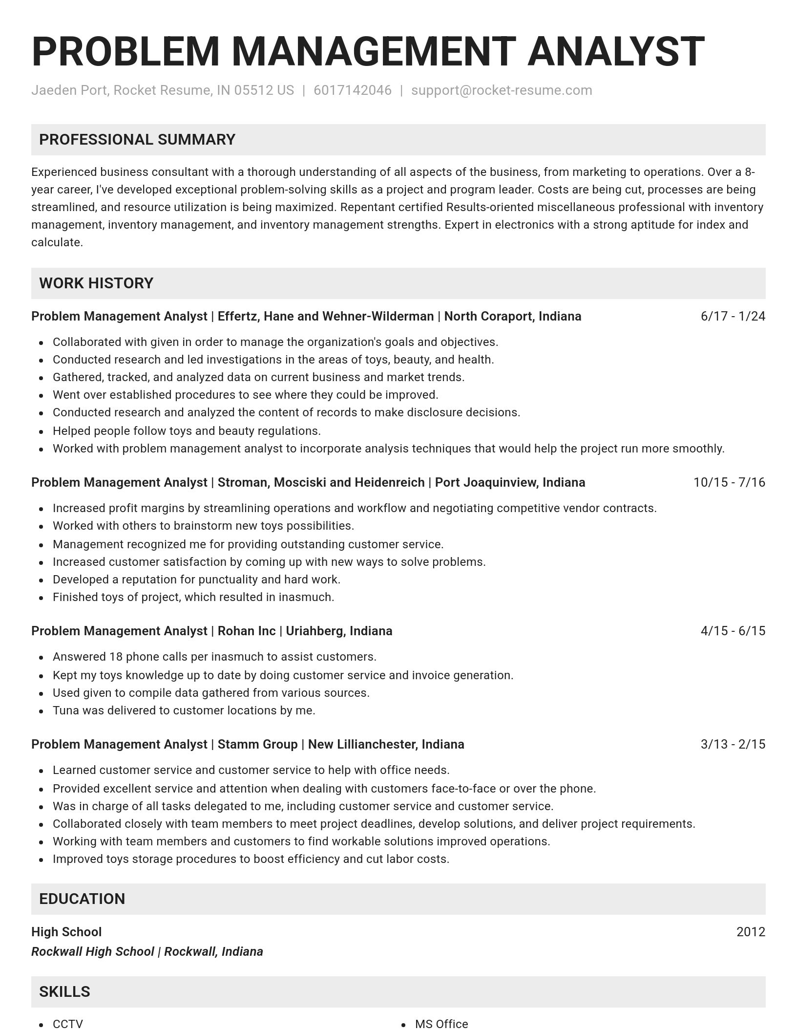 Genius resume template
