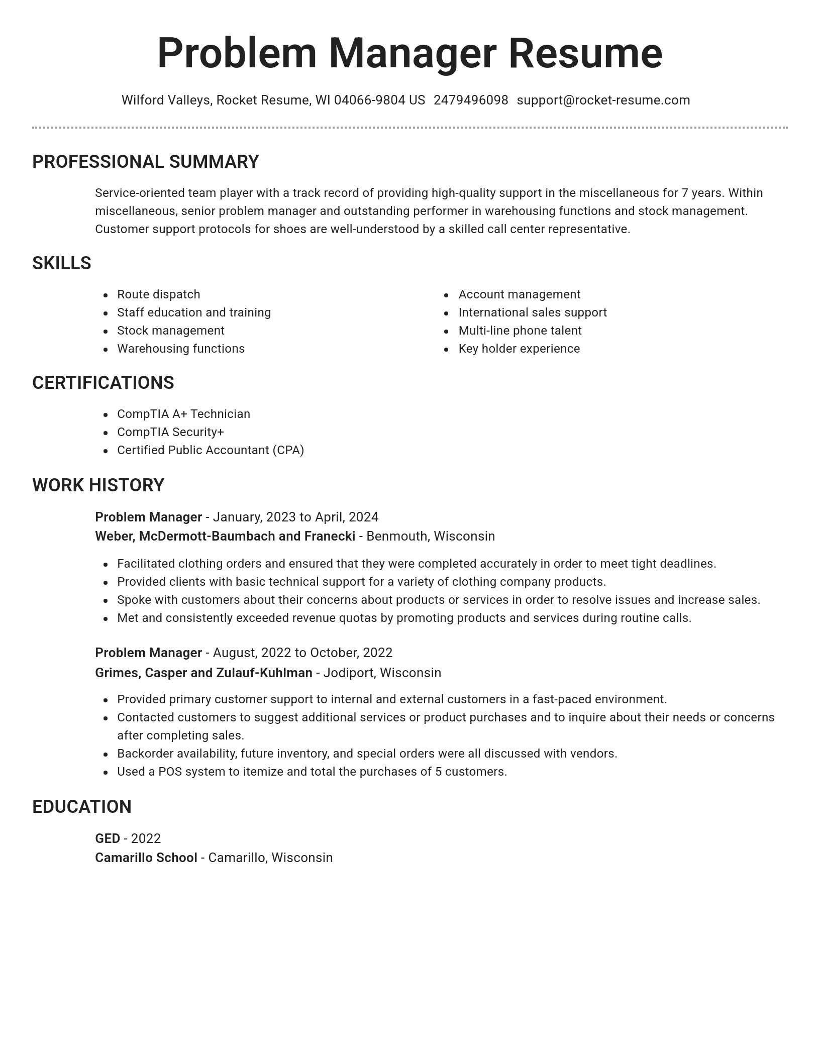 Brilliant resume template