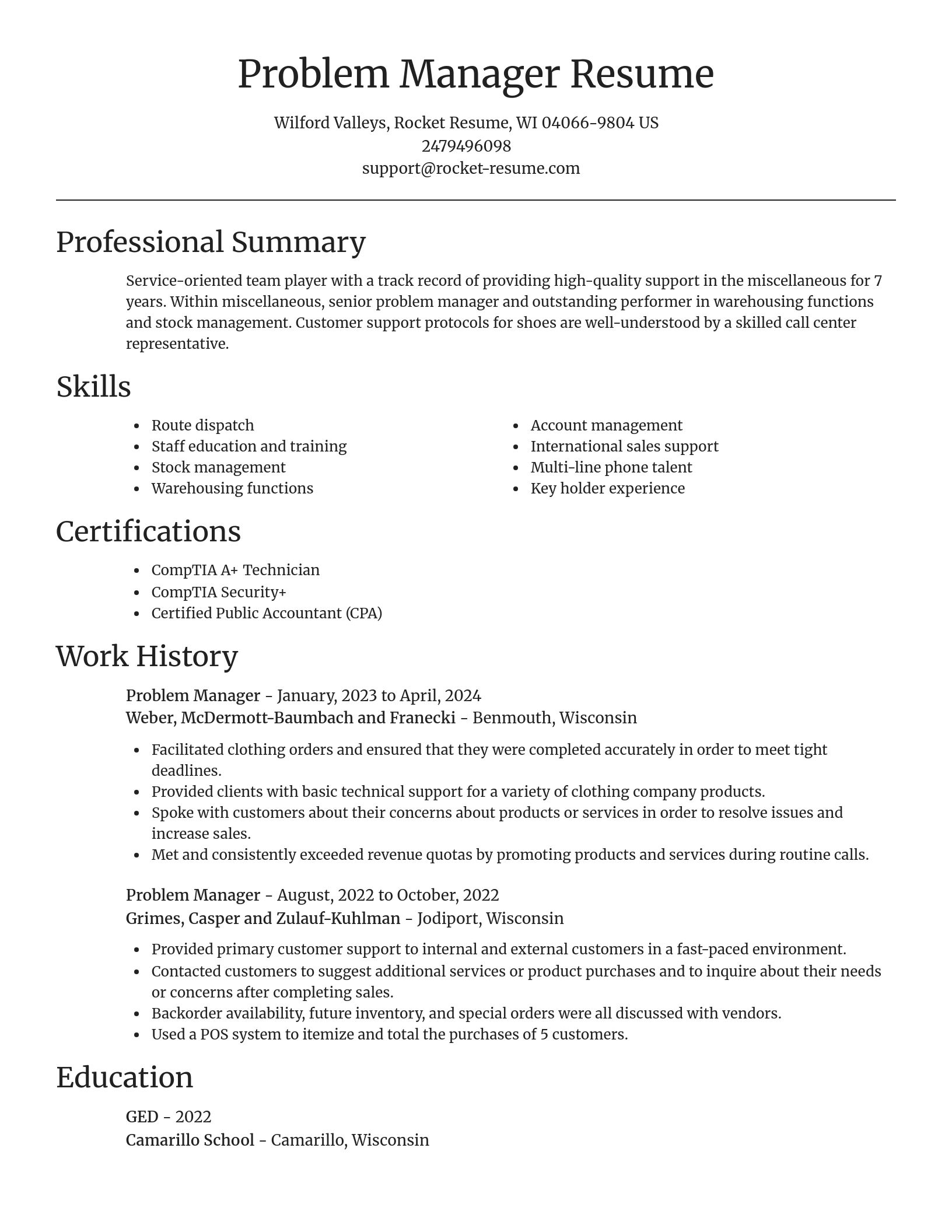 Focal Point resume template