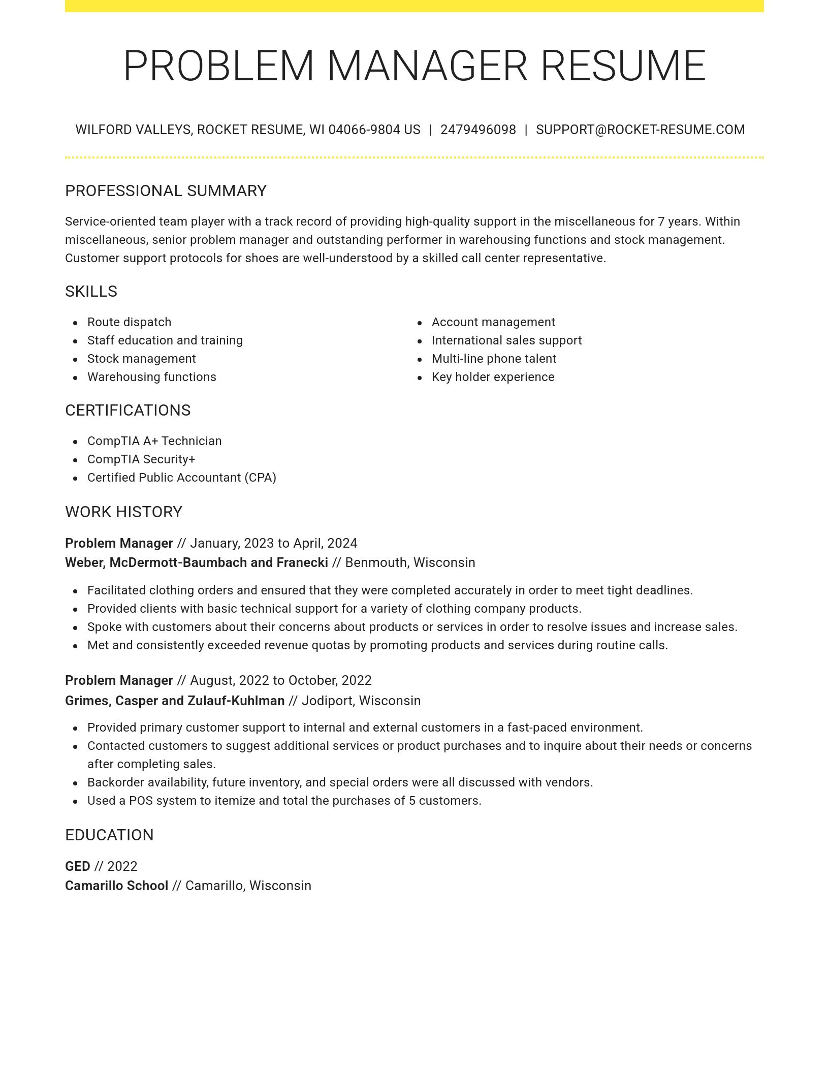 Grand resume template