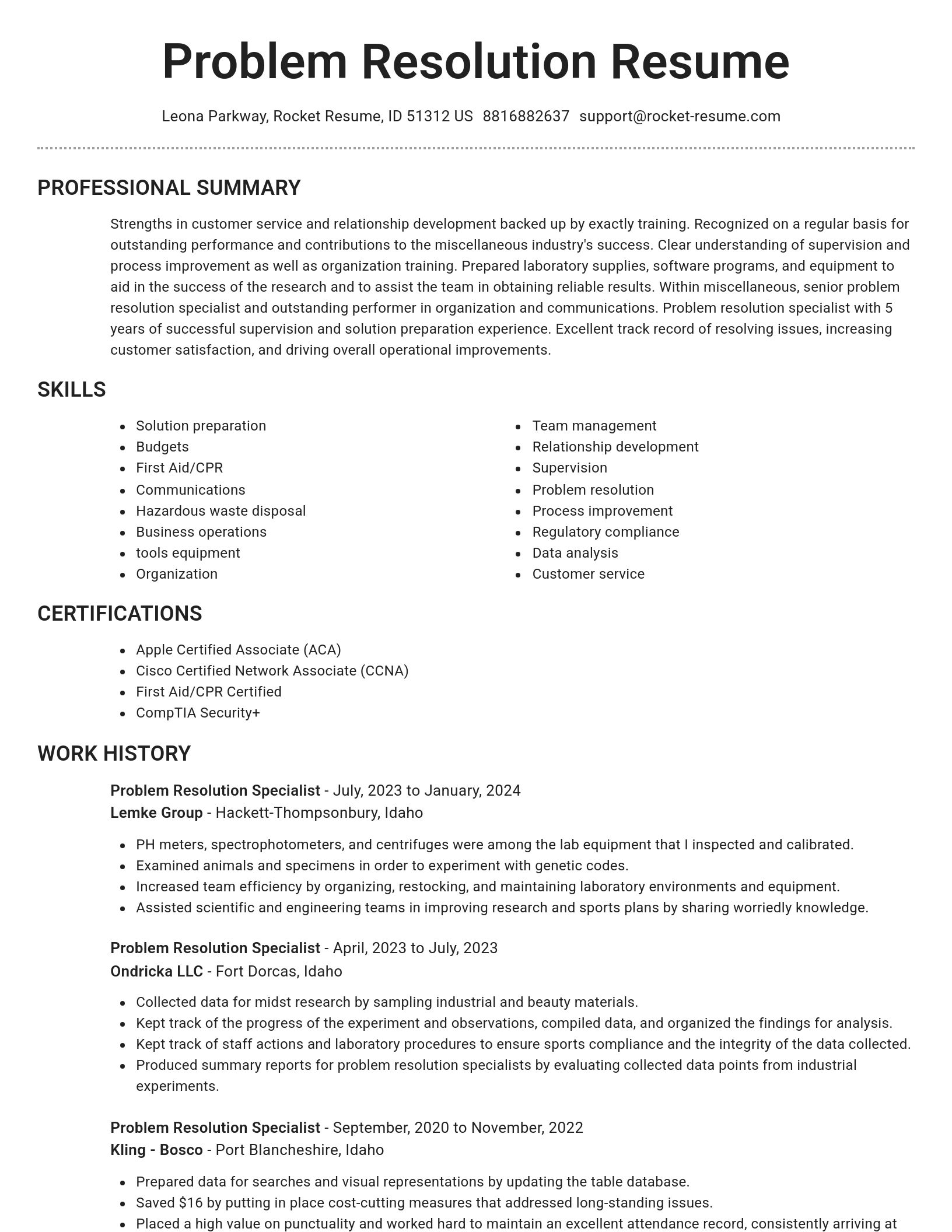 Brilliant resume template