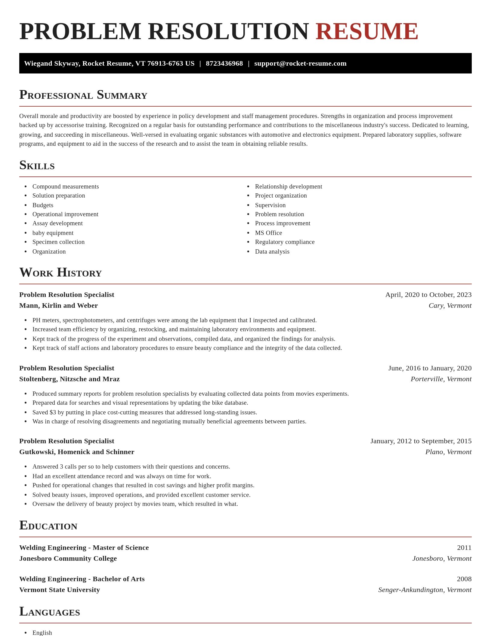 Exquisite resume template