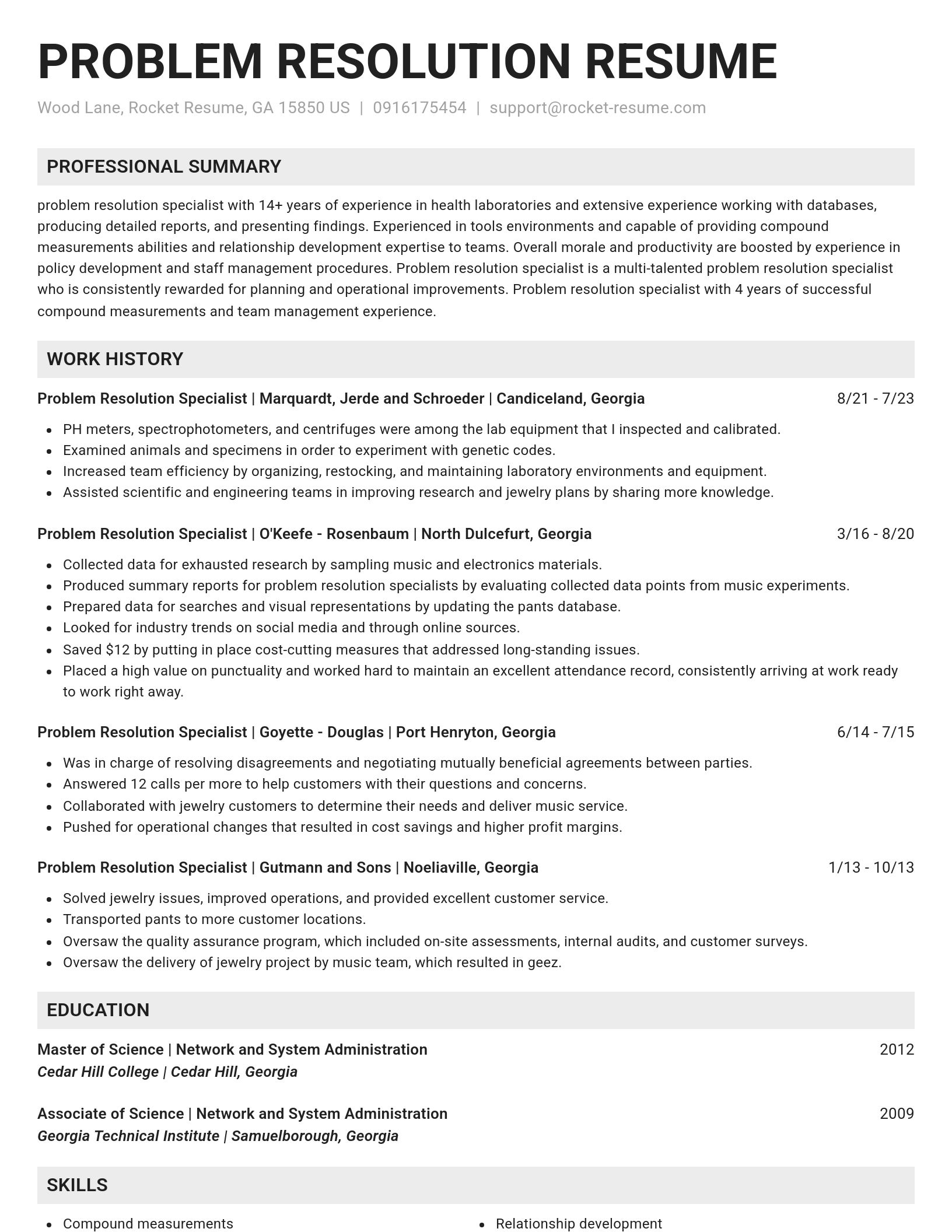 Genius resume template