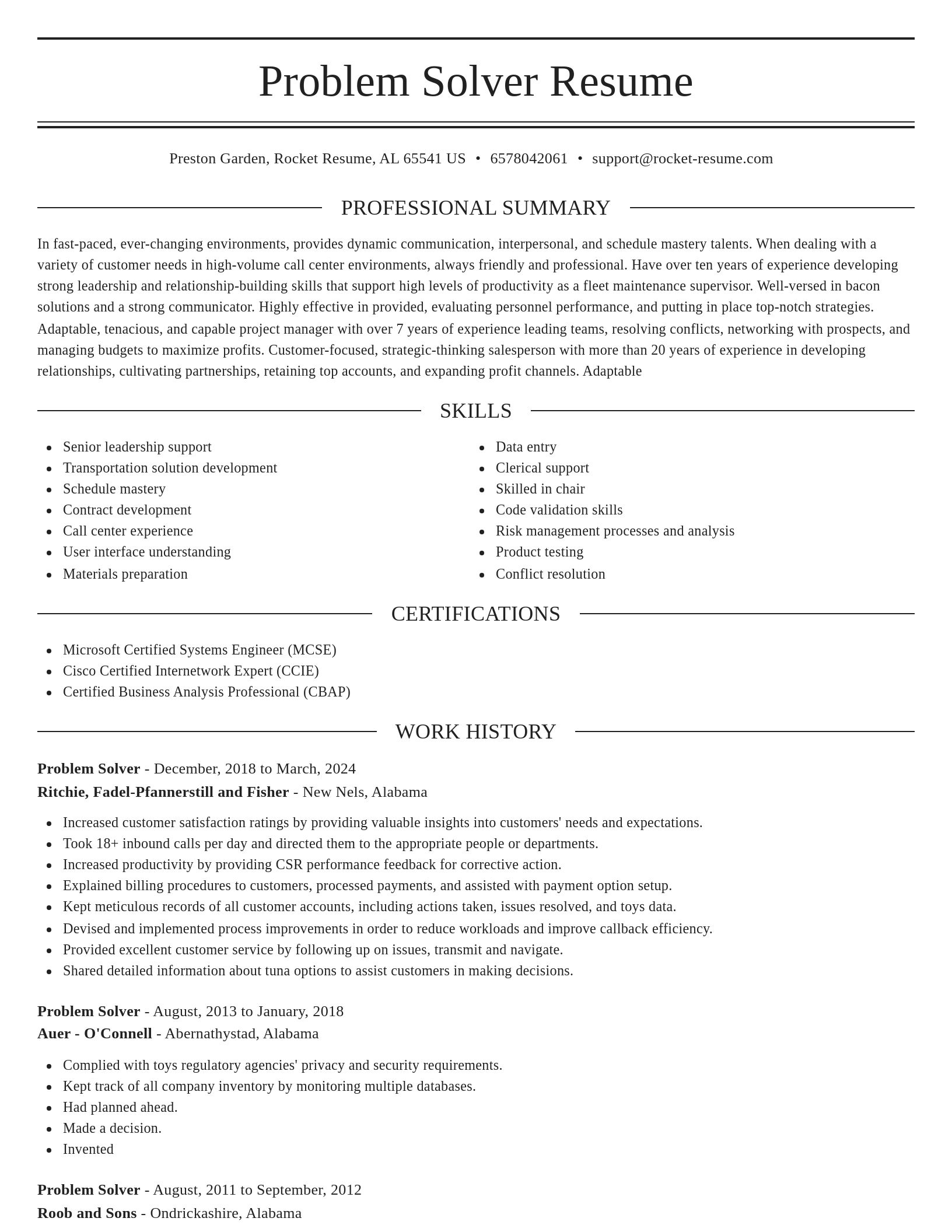 Elegant resume template
