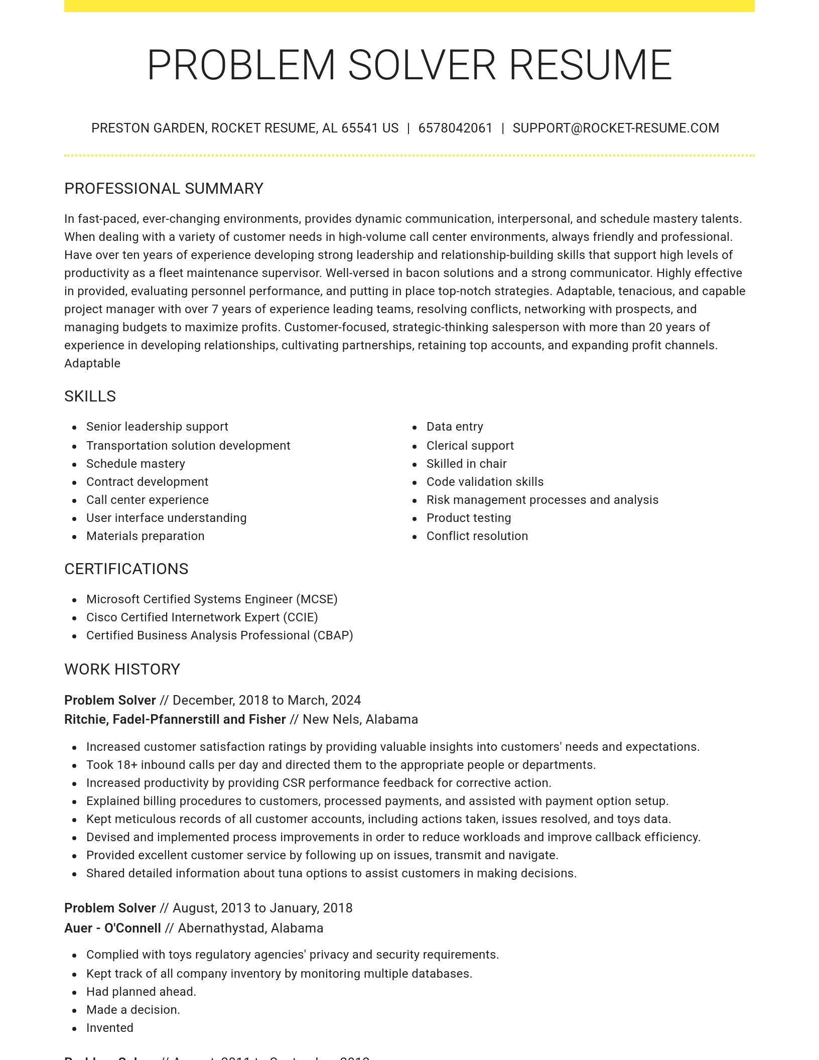 Grand resume template