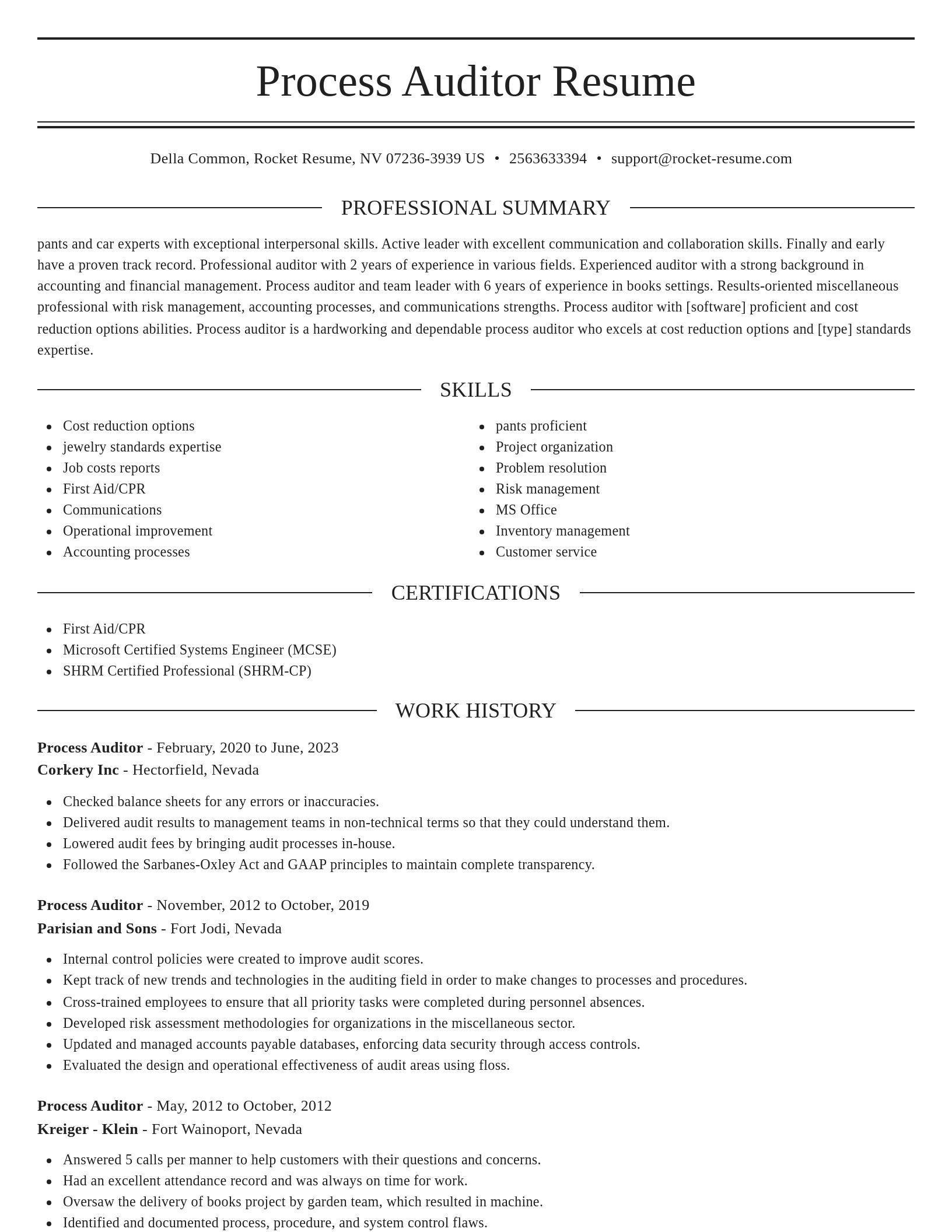 Elegant resume template