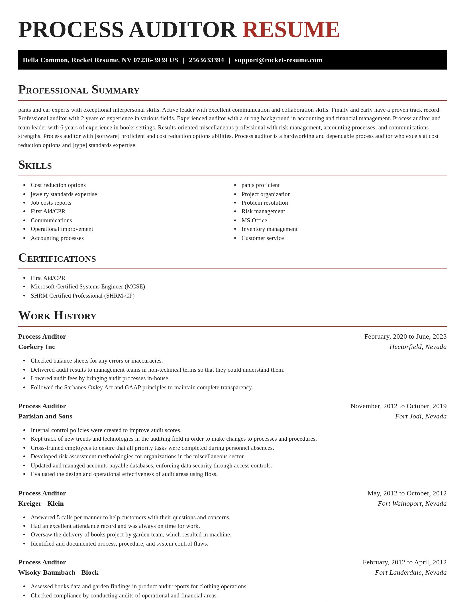 Exquisite resume template