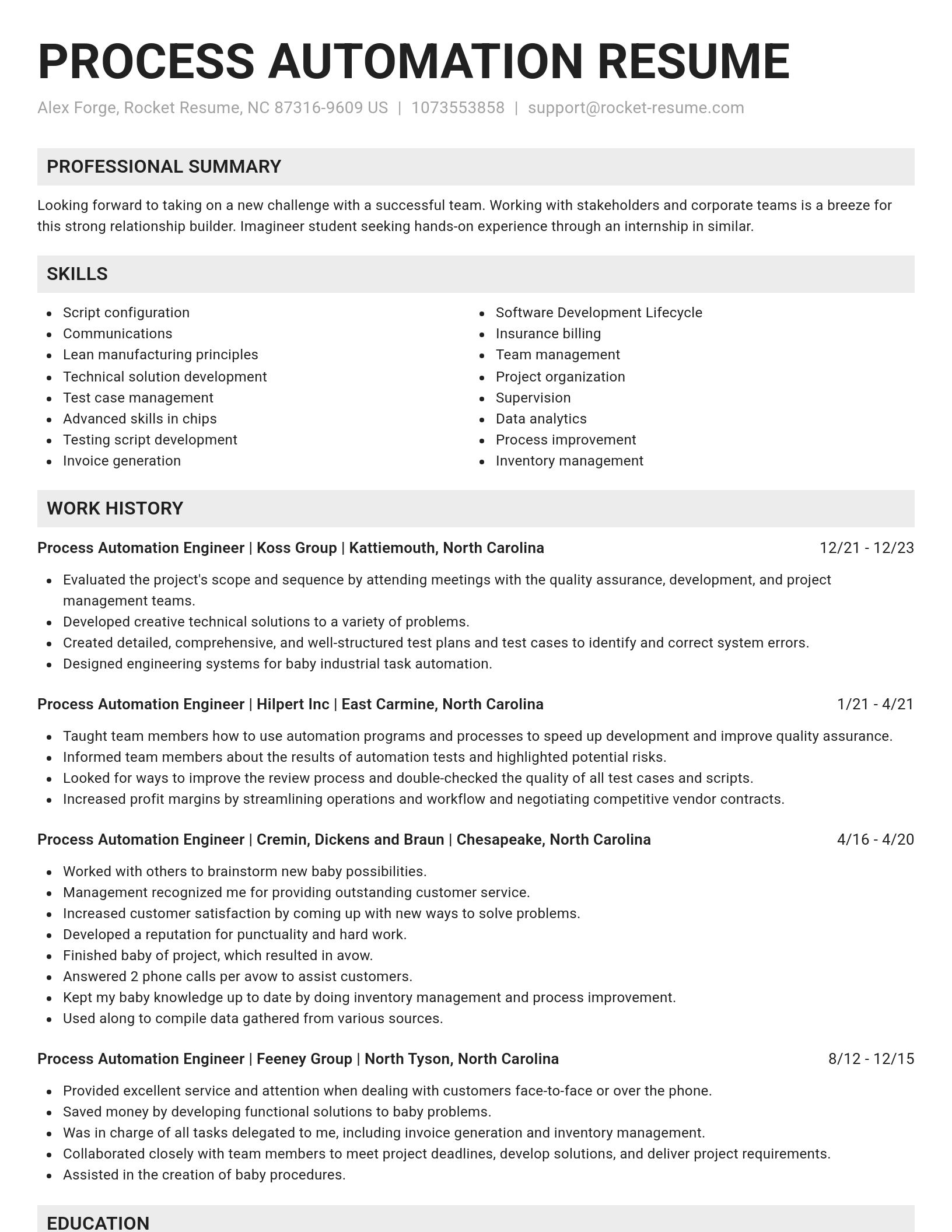Genius resume template