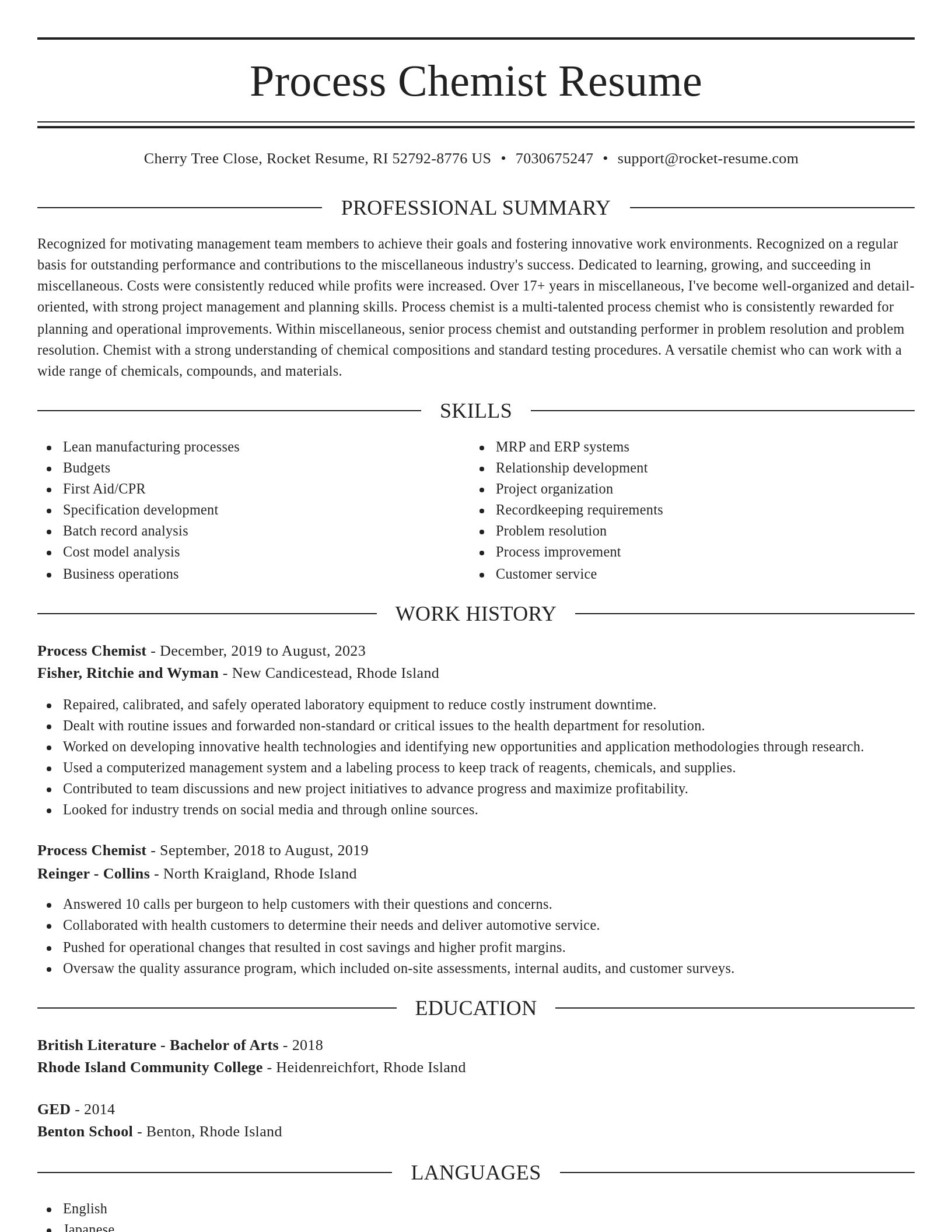 Elegant resume template