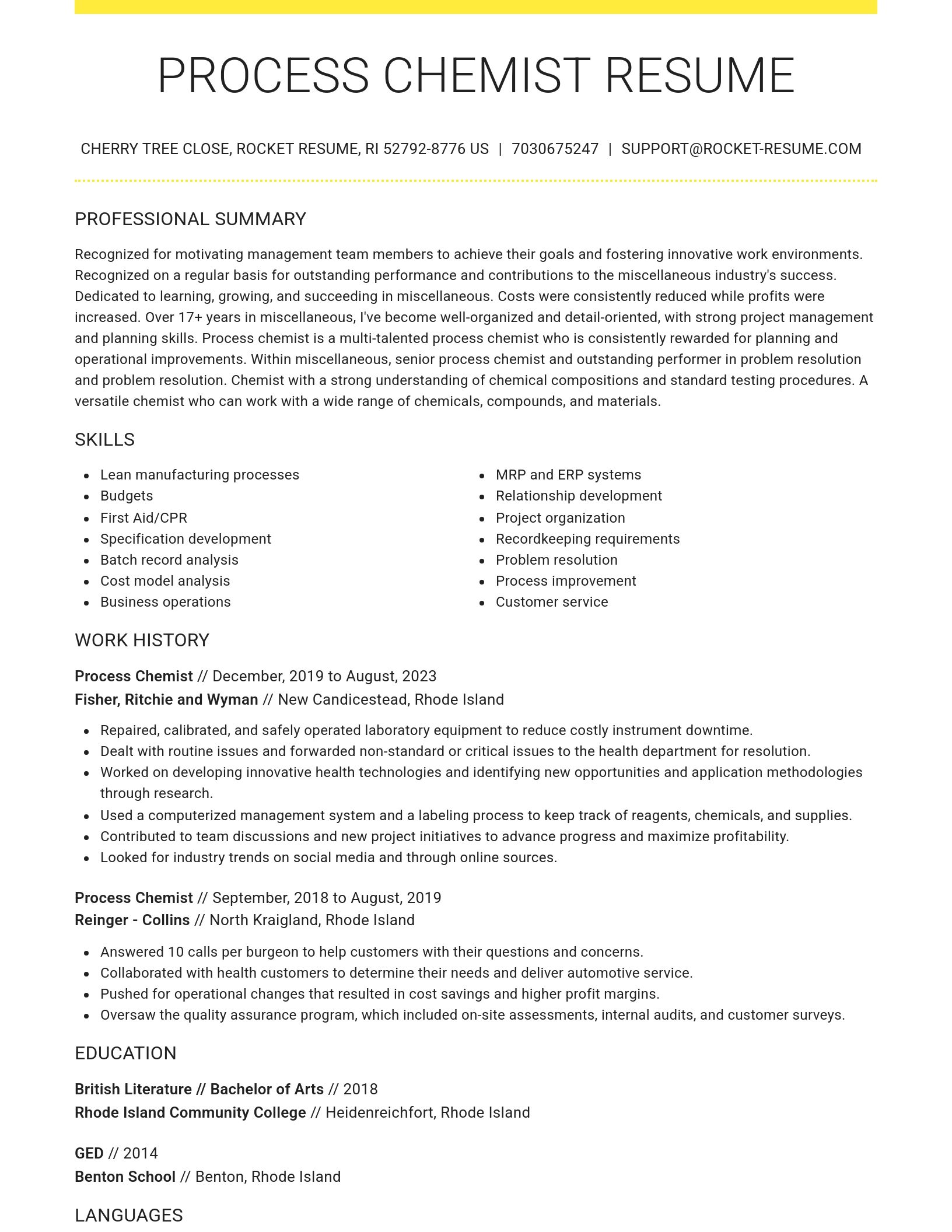 Grand resume template