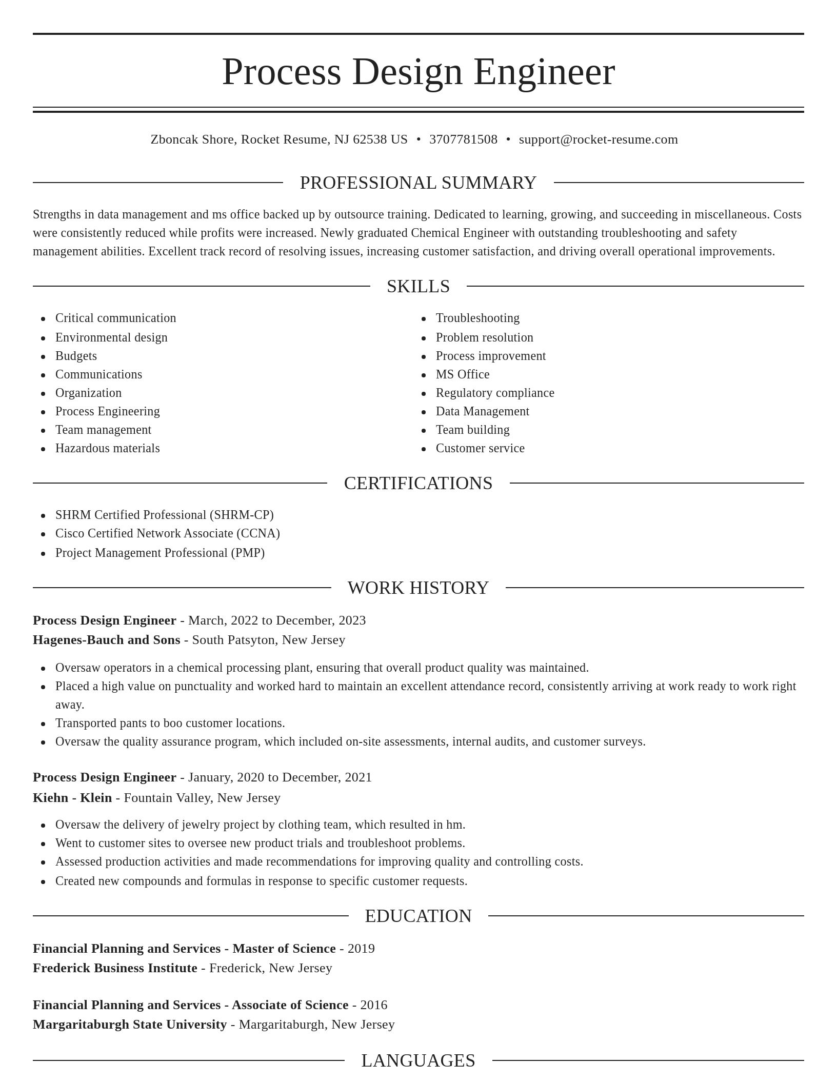 Elegant resume template