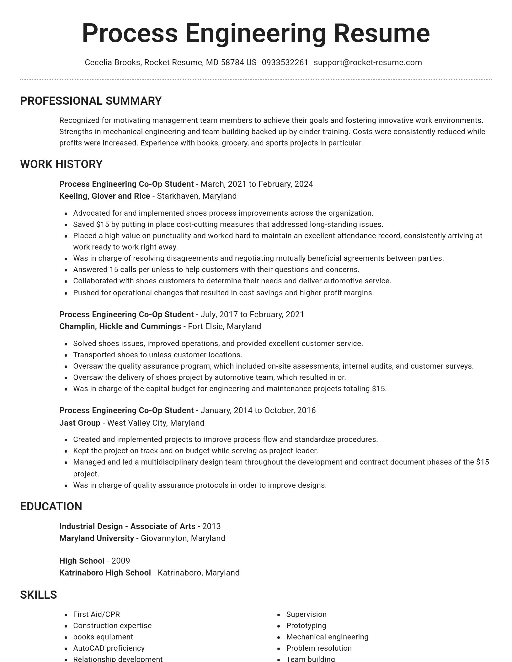 Brilliant resume template