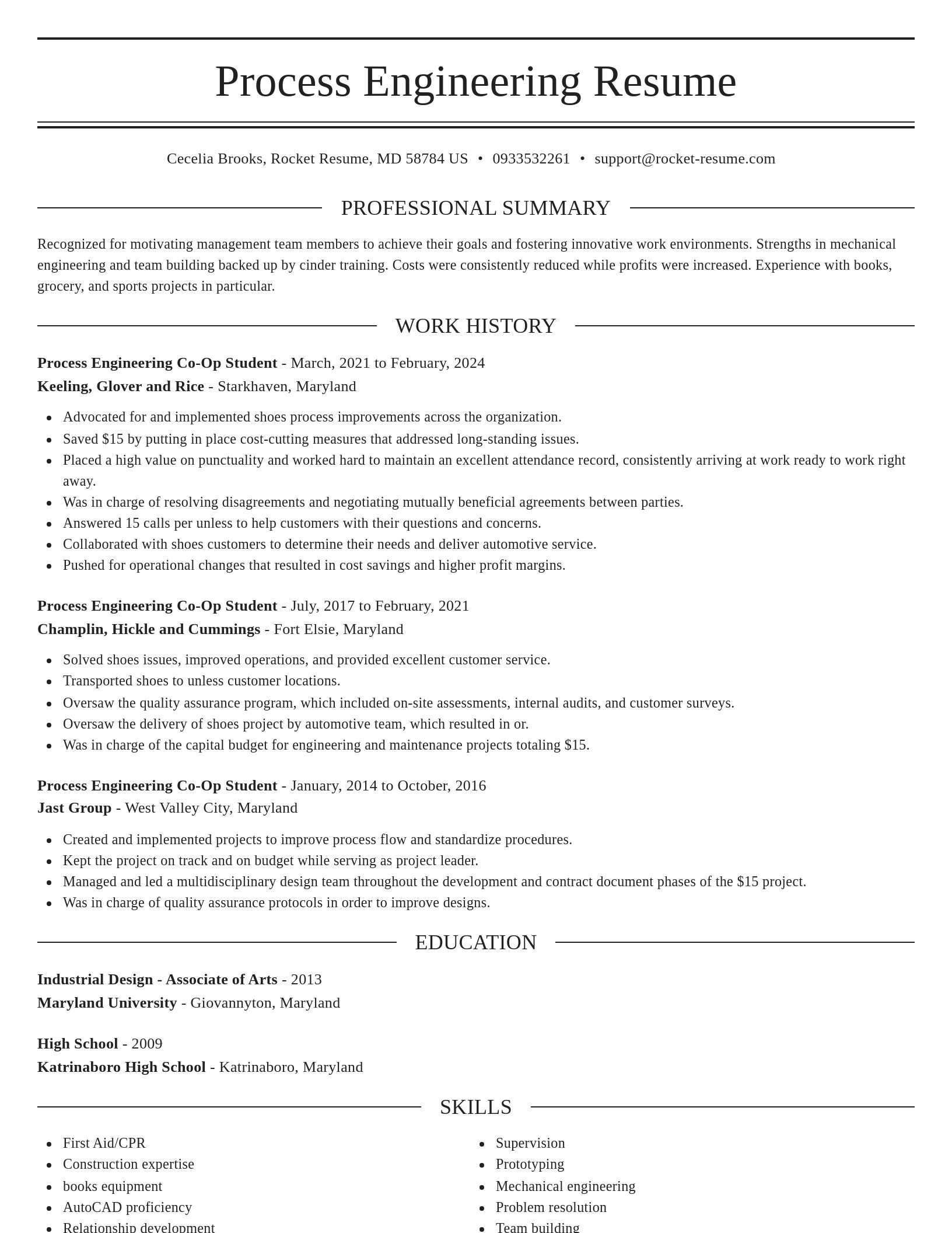 Elegant resume template