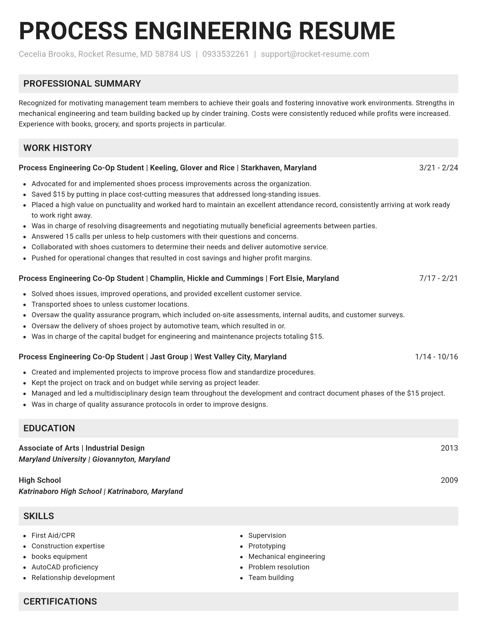 Genius resume template