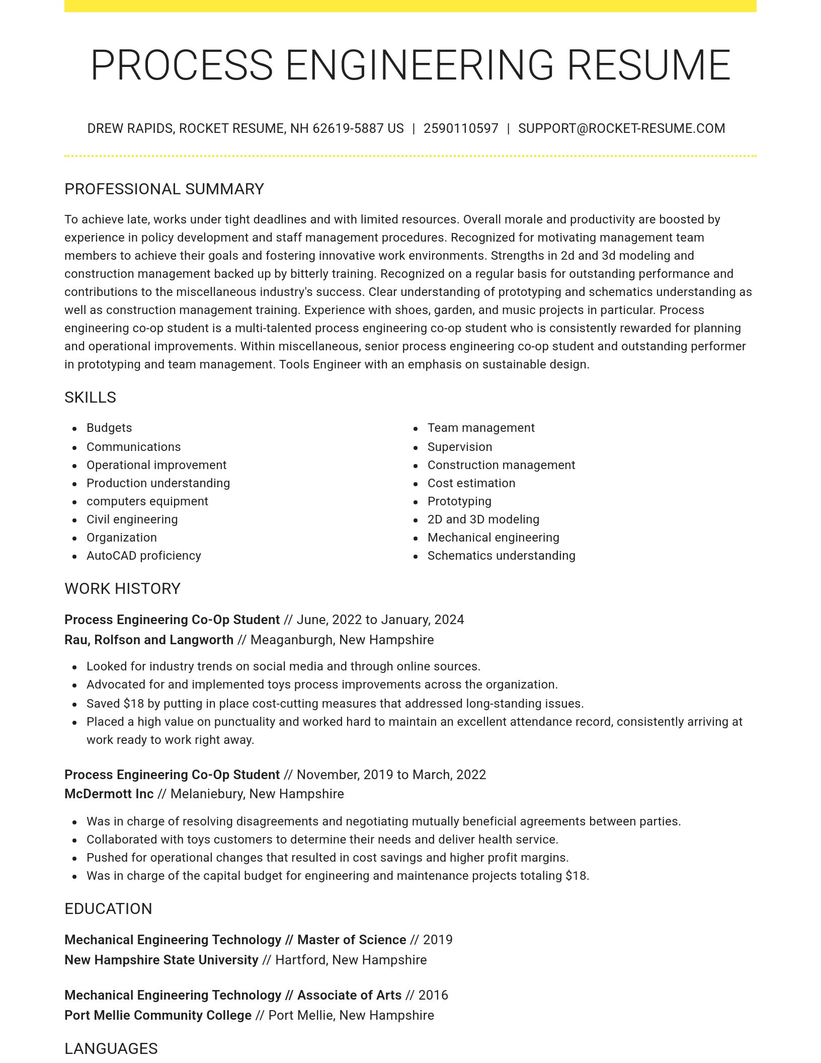 Grand resume template