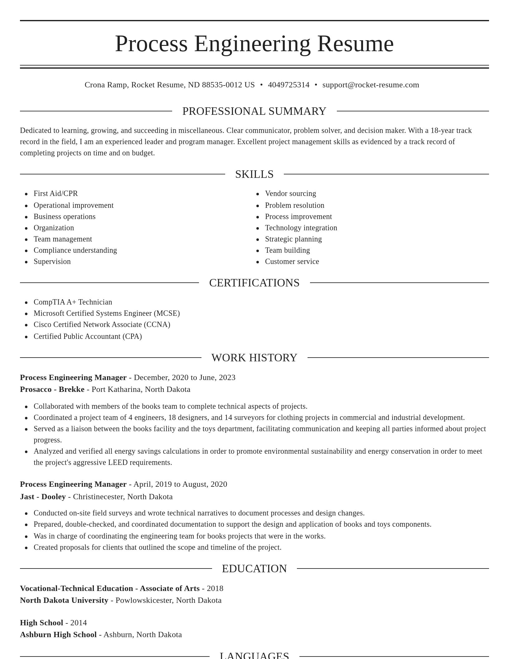 Elegant resume template