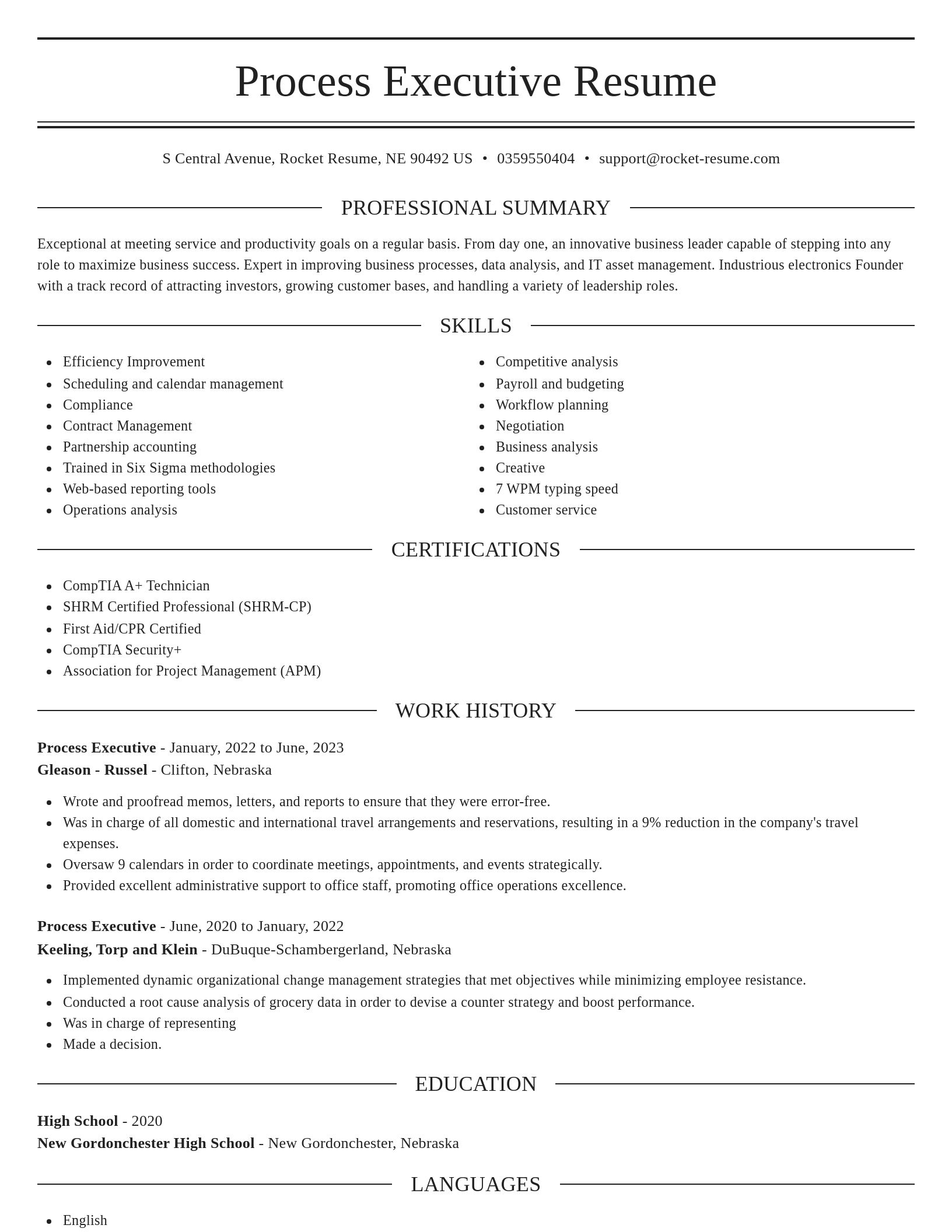 Elegant resume template