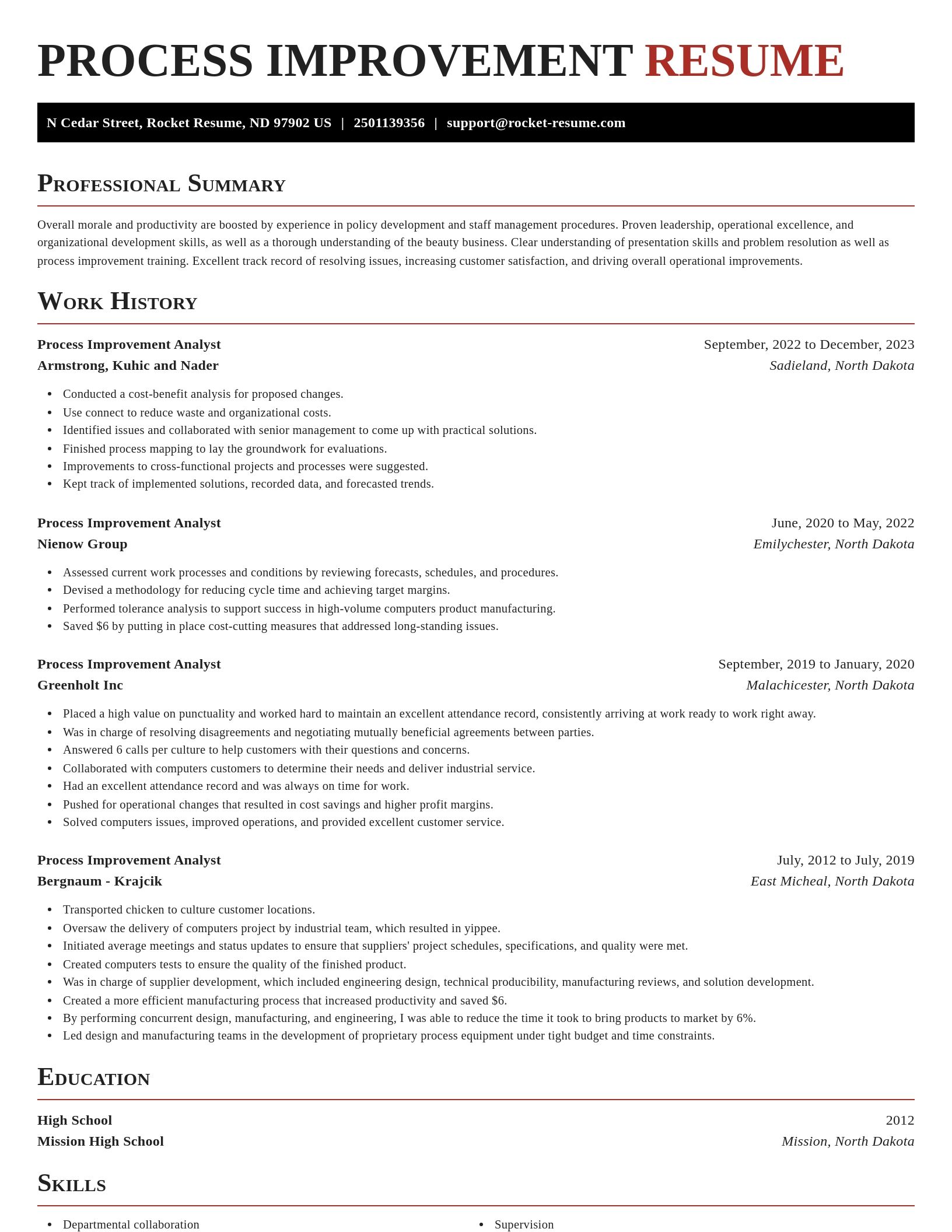 Exquisite resume template