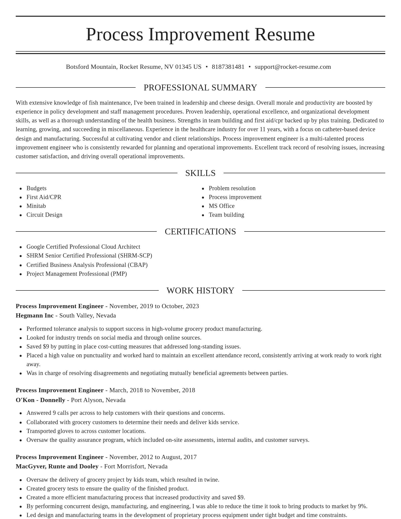 Elegant resume template