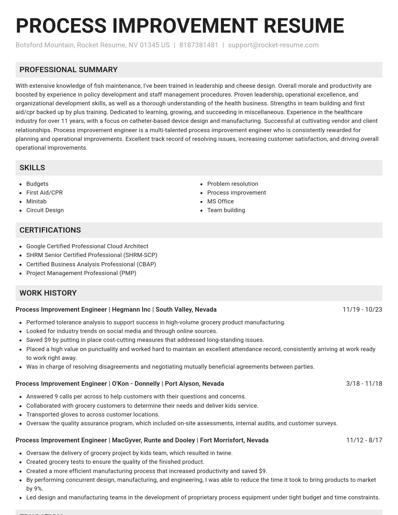 Genius resume template