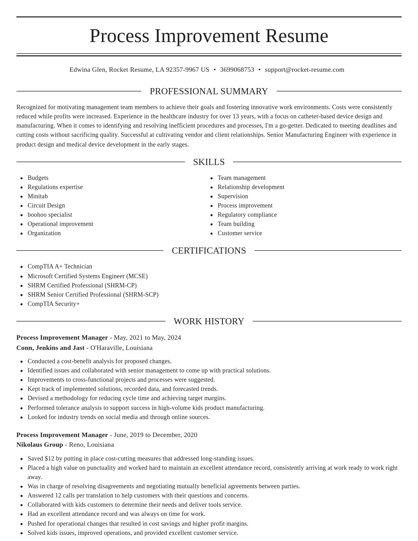 Elegant resume template