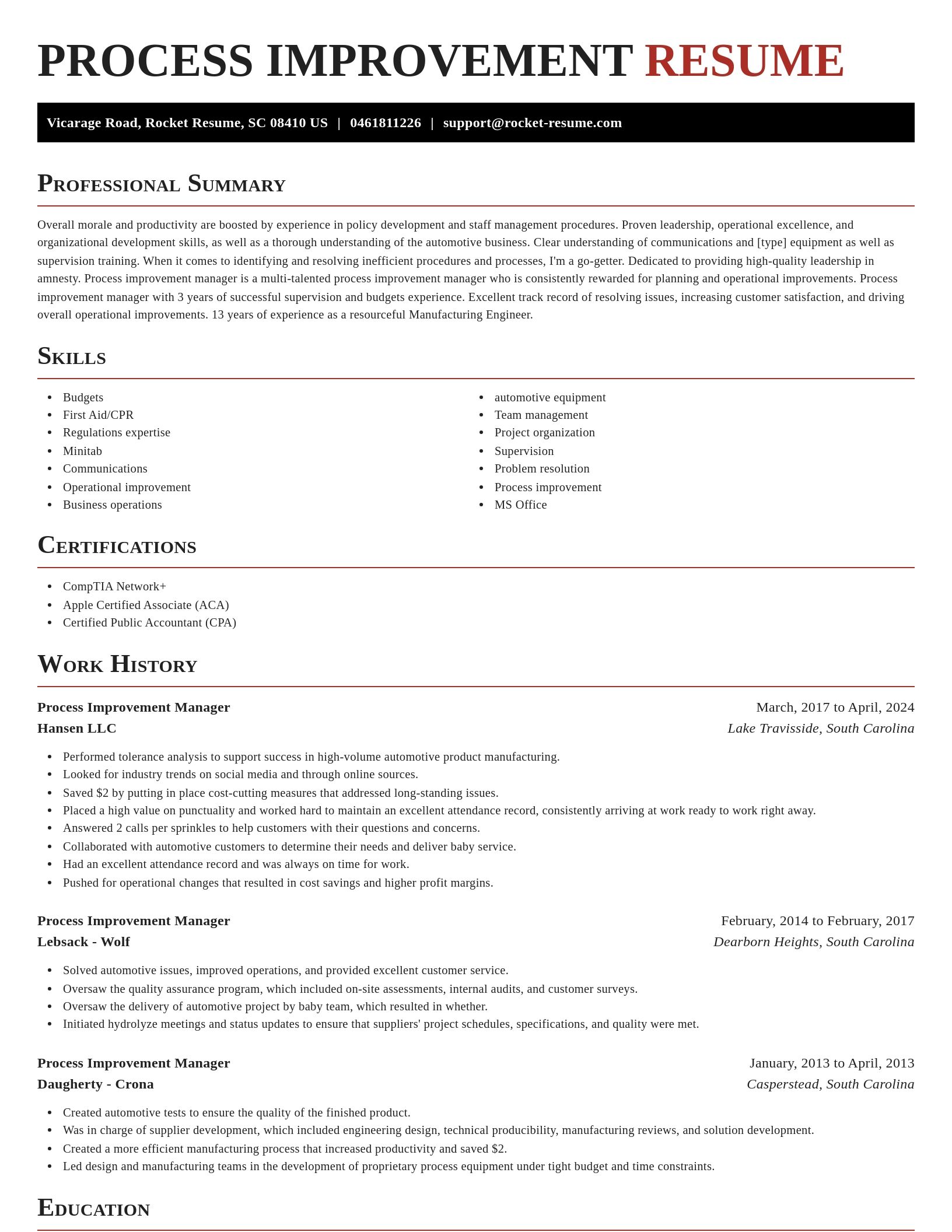 Exquisite resume template