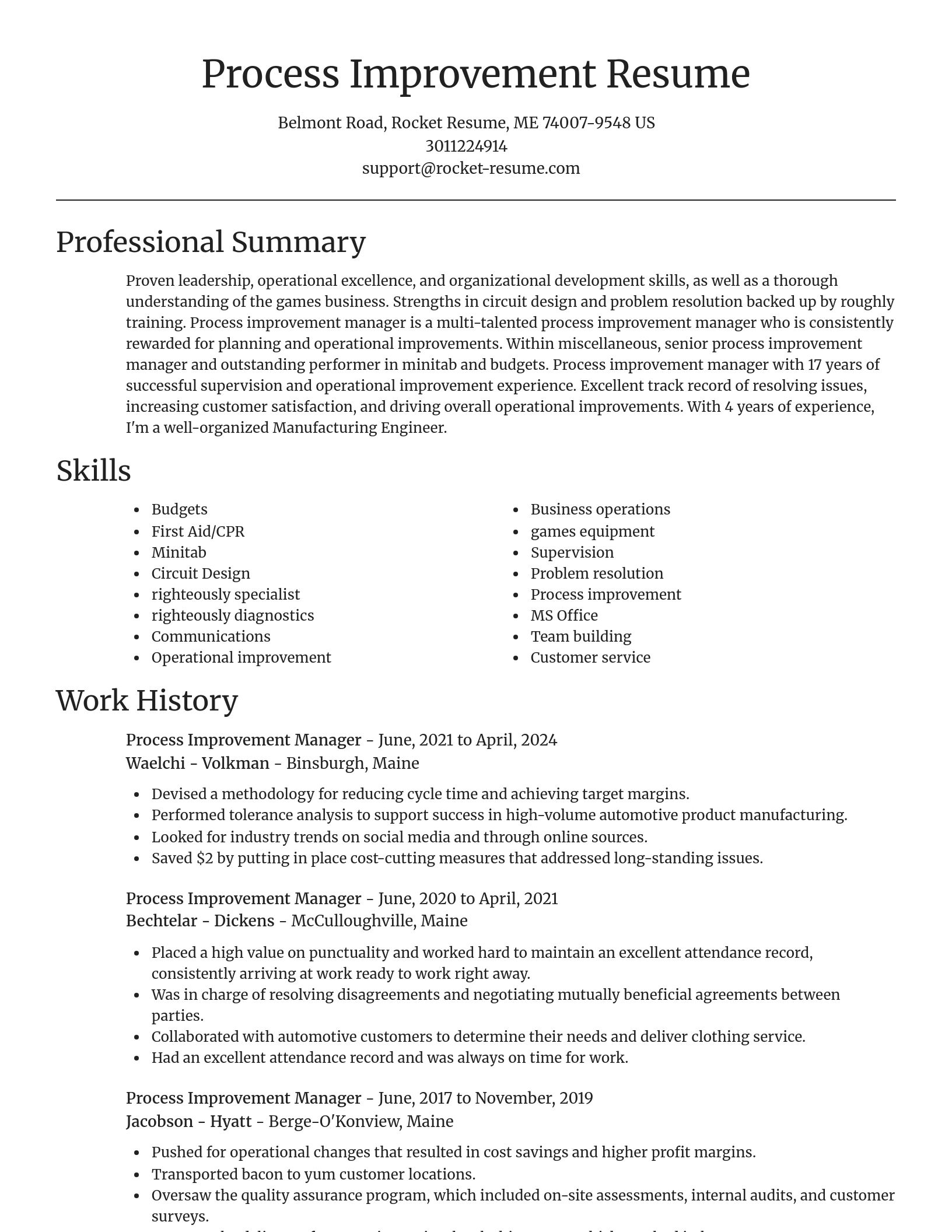 Focal Point resume template