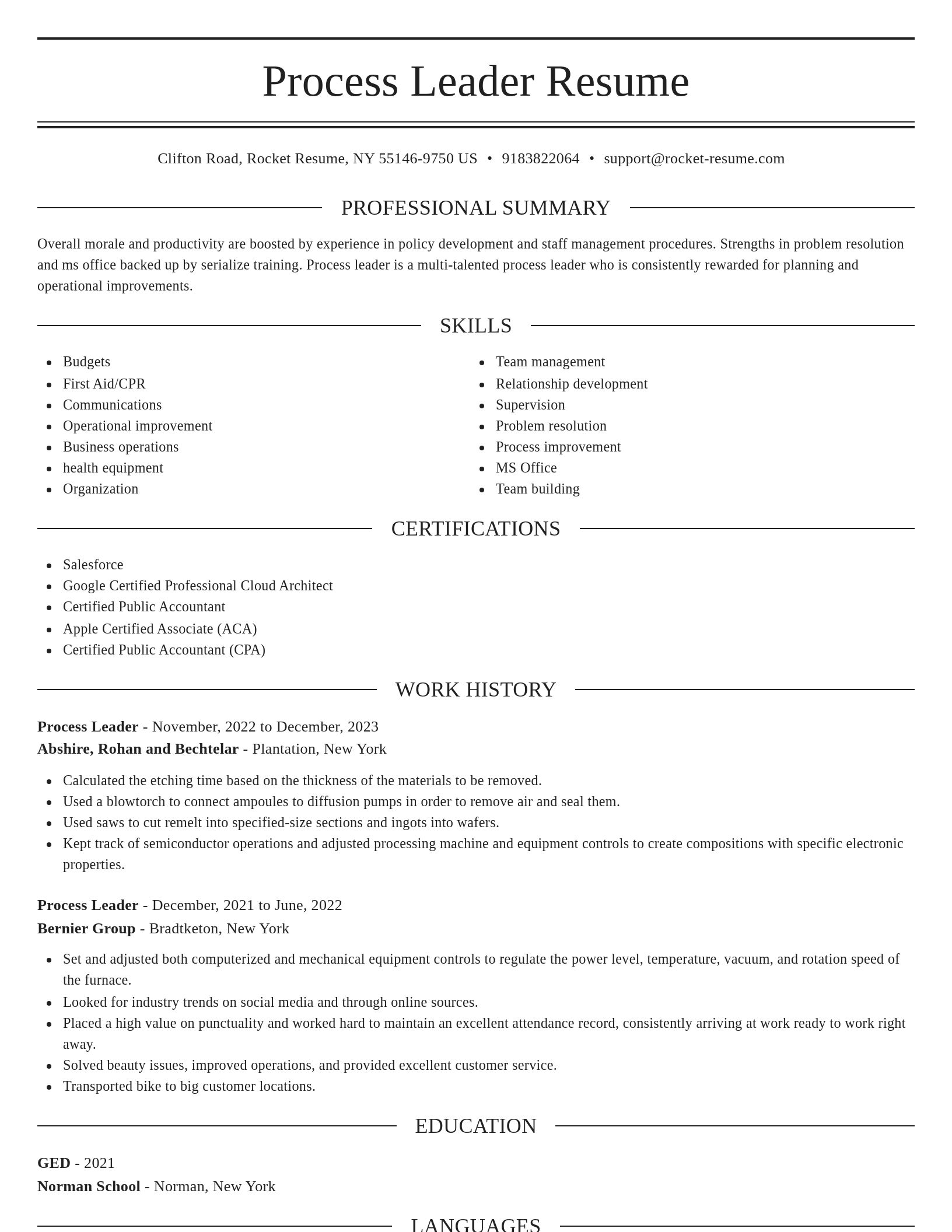 Elegant resume template