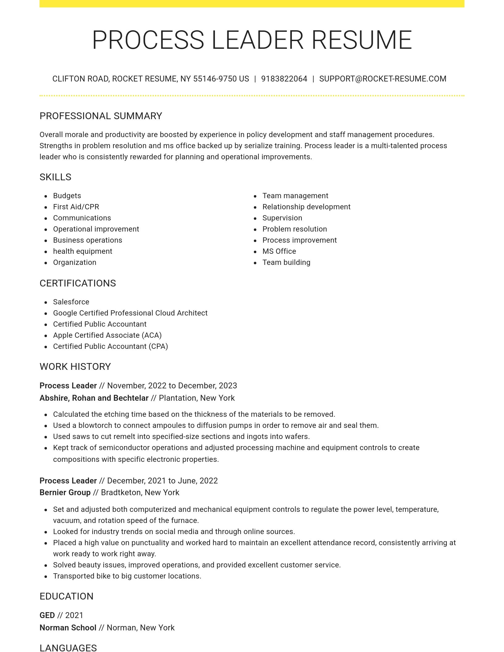 Grand resume template