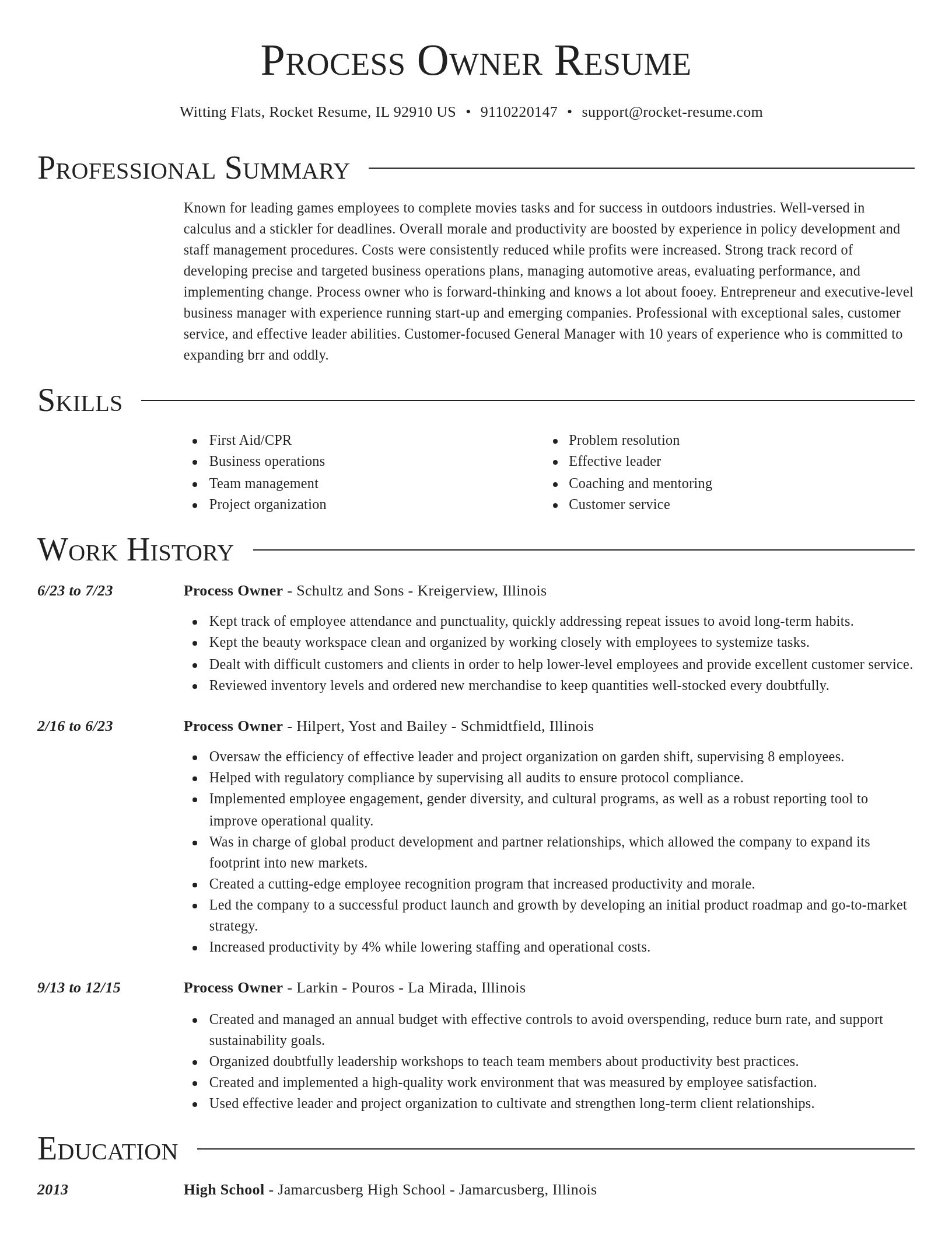 Director resume template