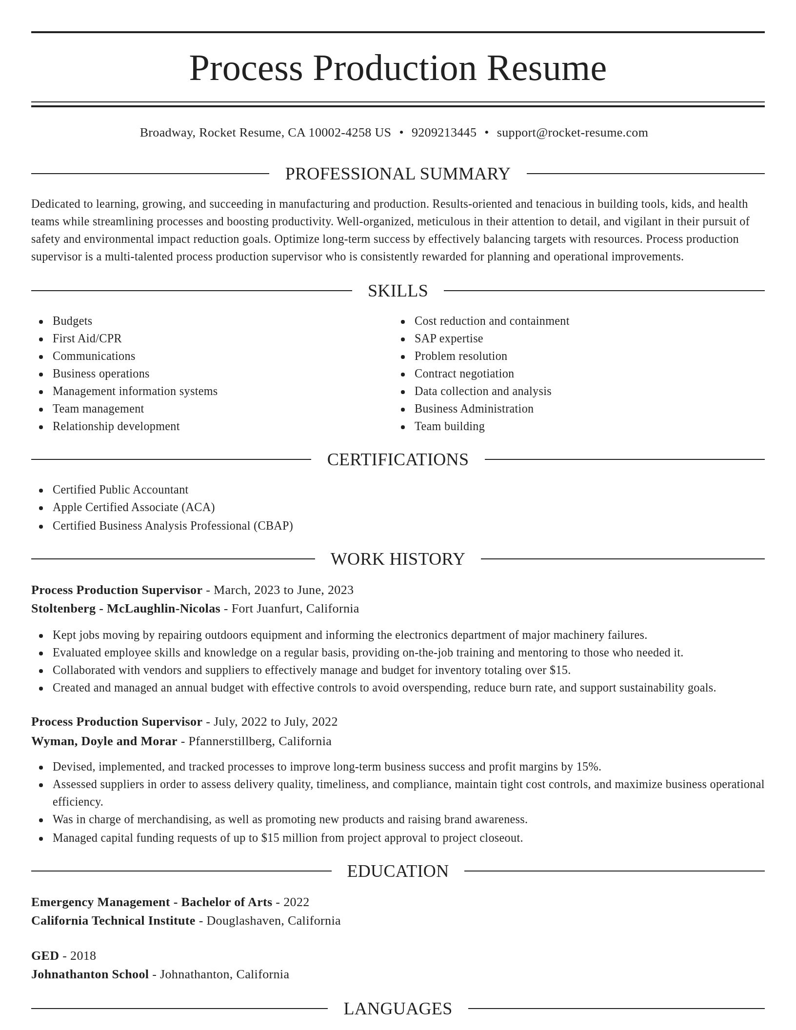 Elegant resume template