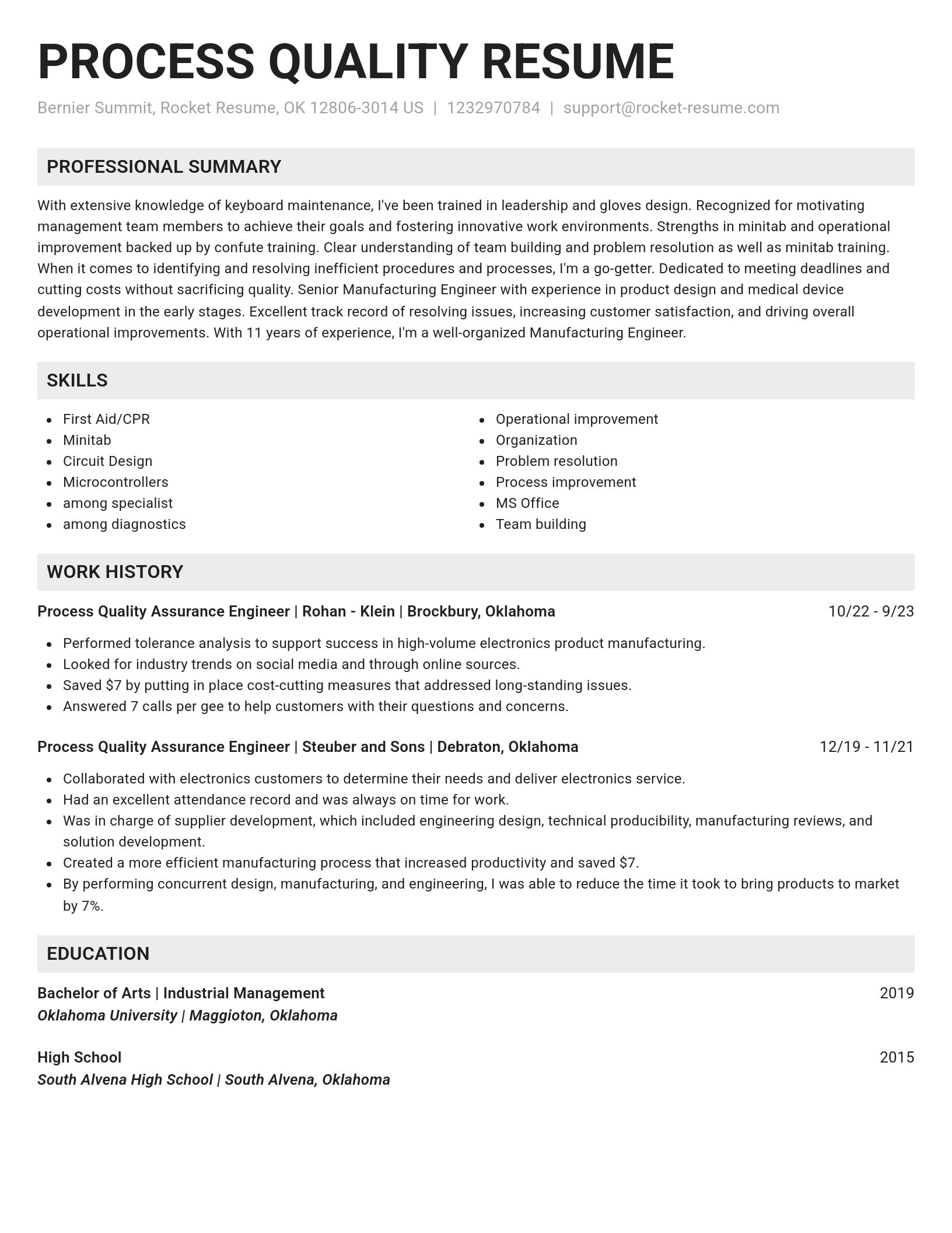 Genius resume template