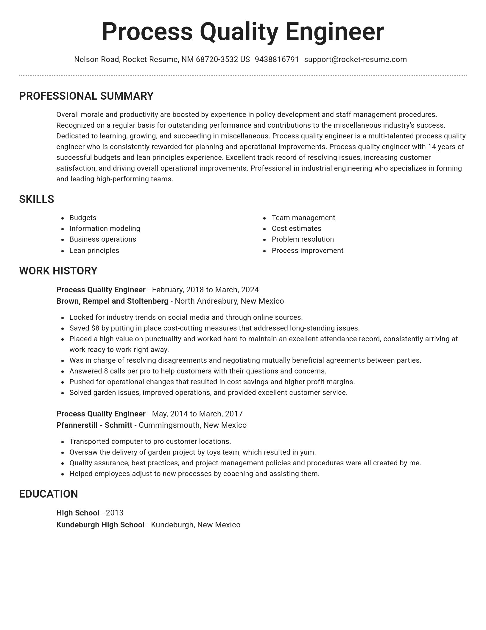 Brilliant resume template
