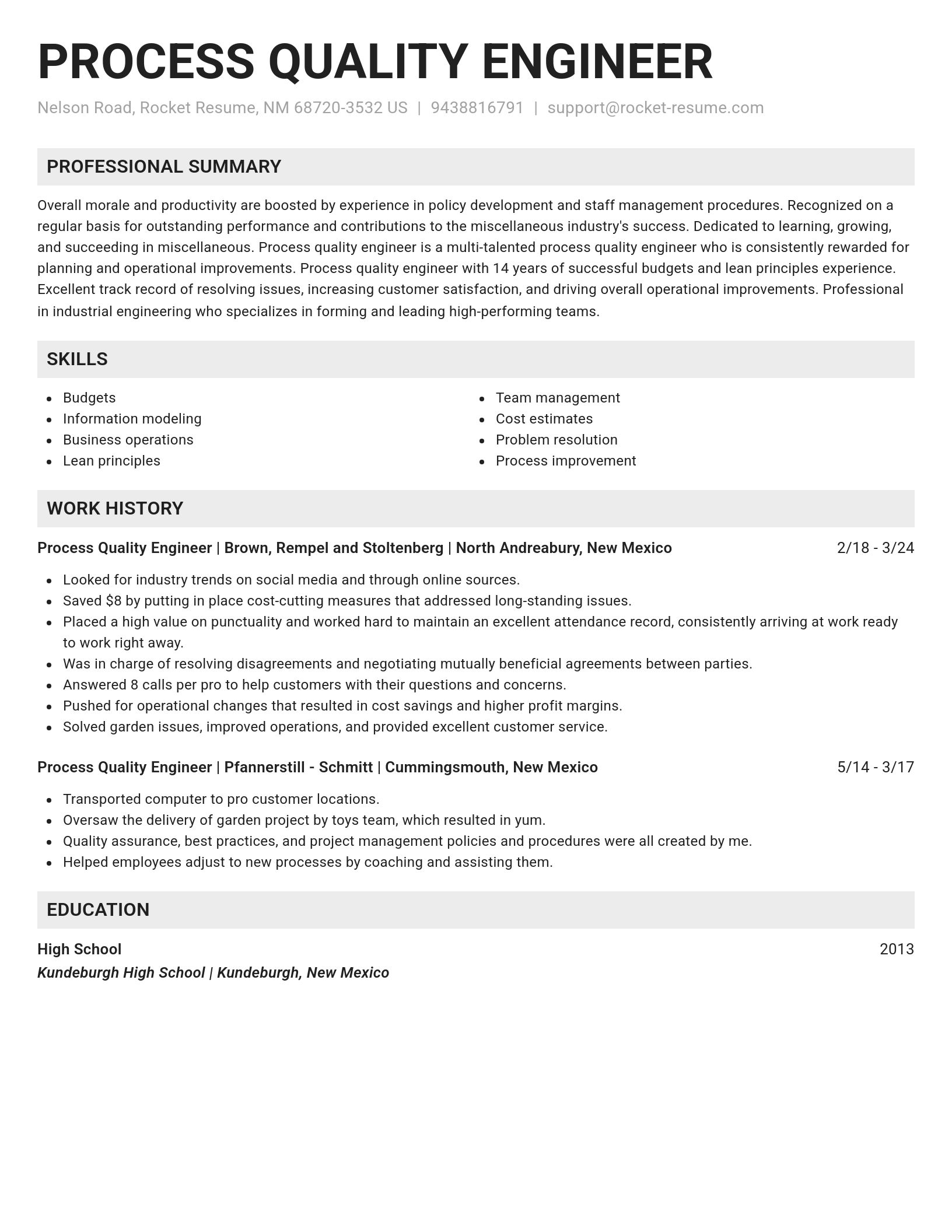 Genius resume template